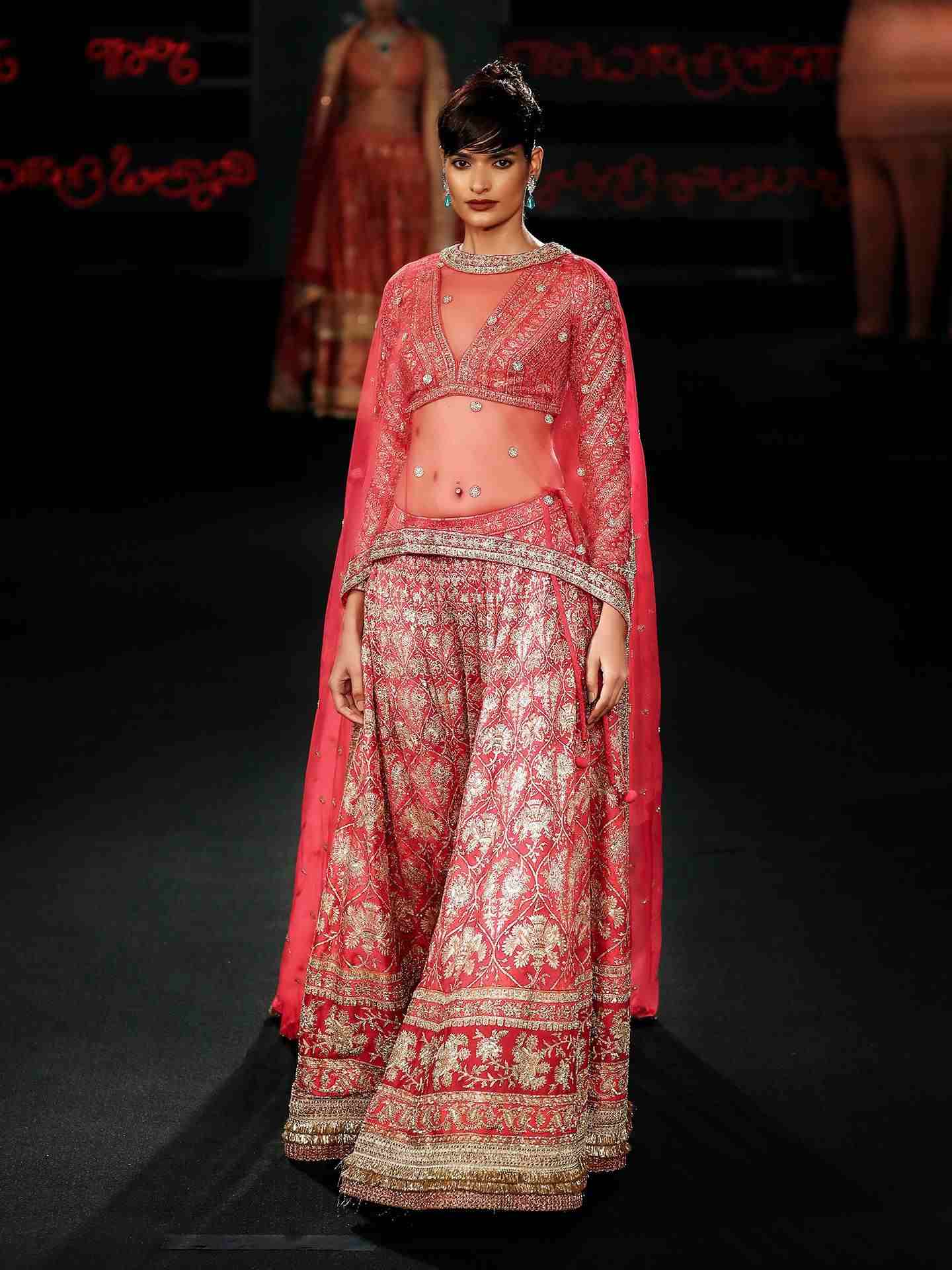 Fuschia Kulah  Lehenga Set