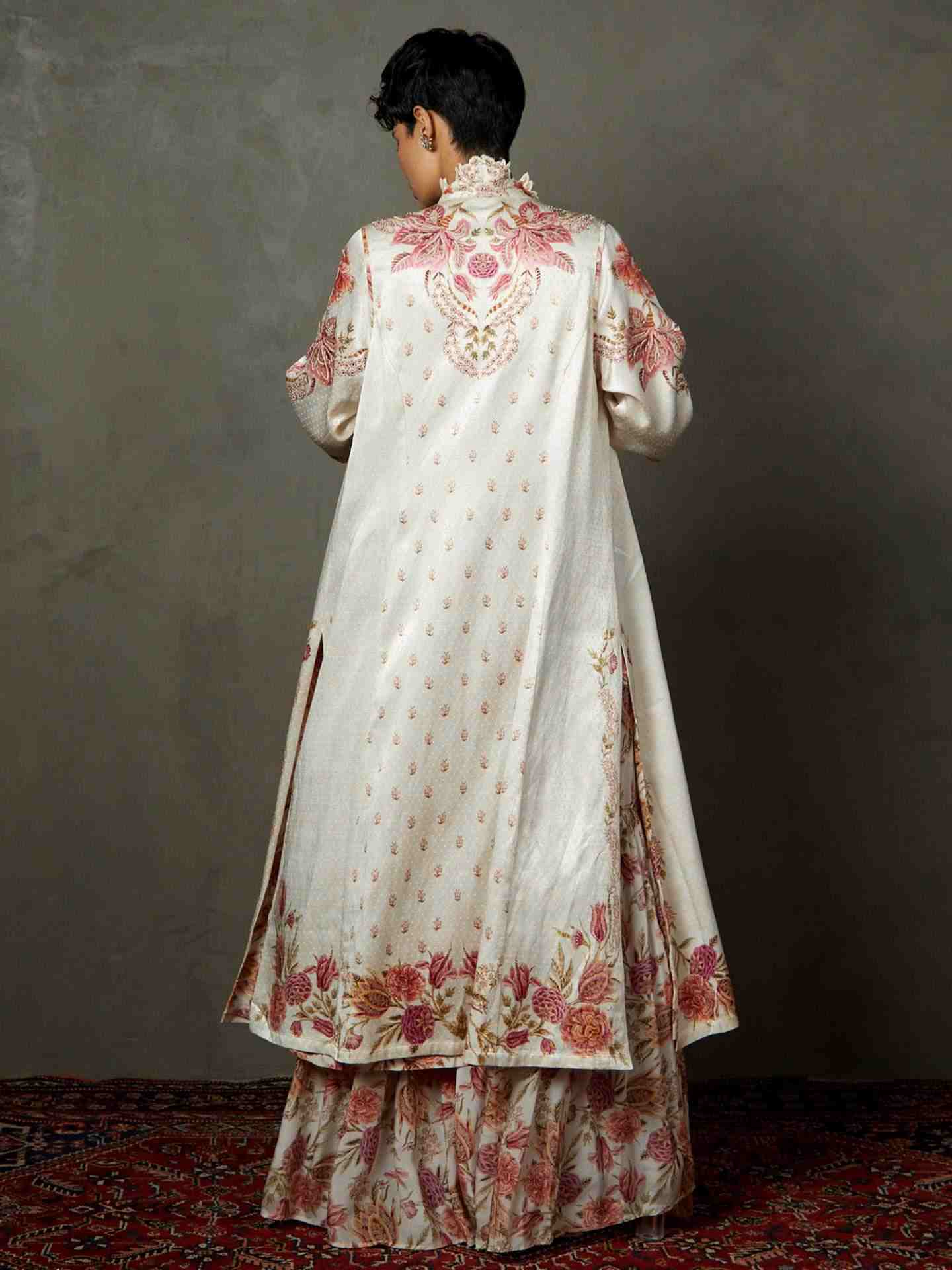 Off White & Multi Dahlia Ensemble