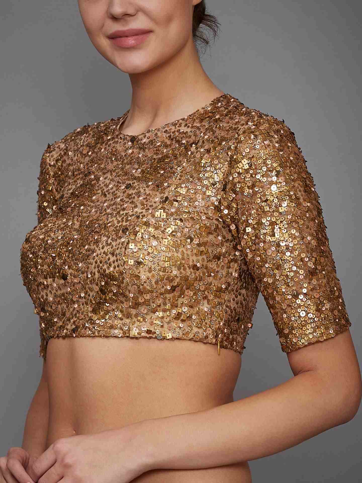 Gold  Bollywood Bling Blouse