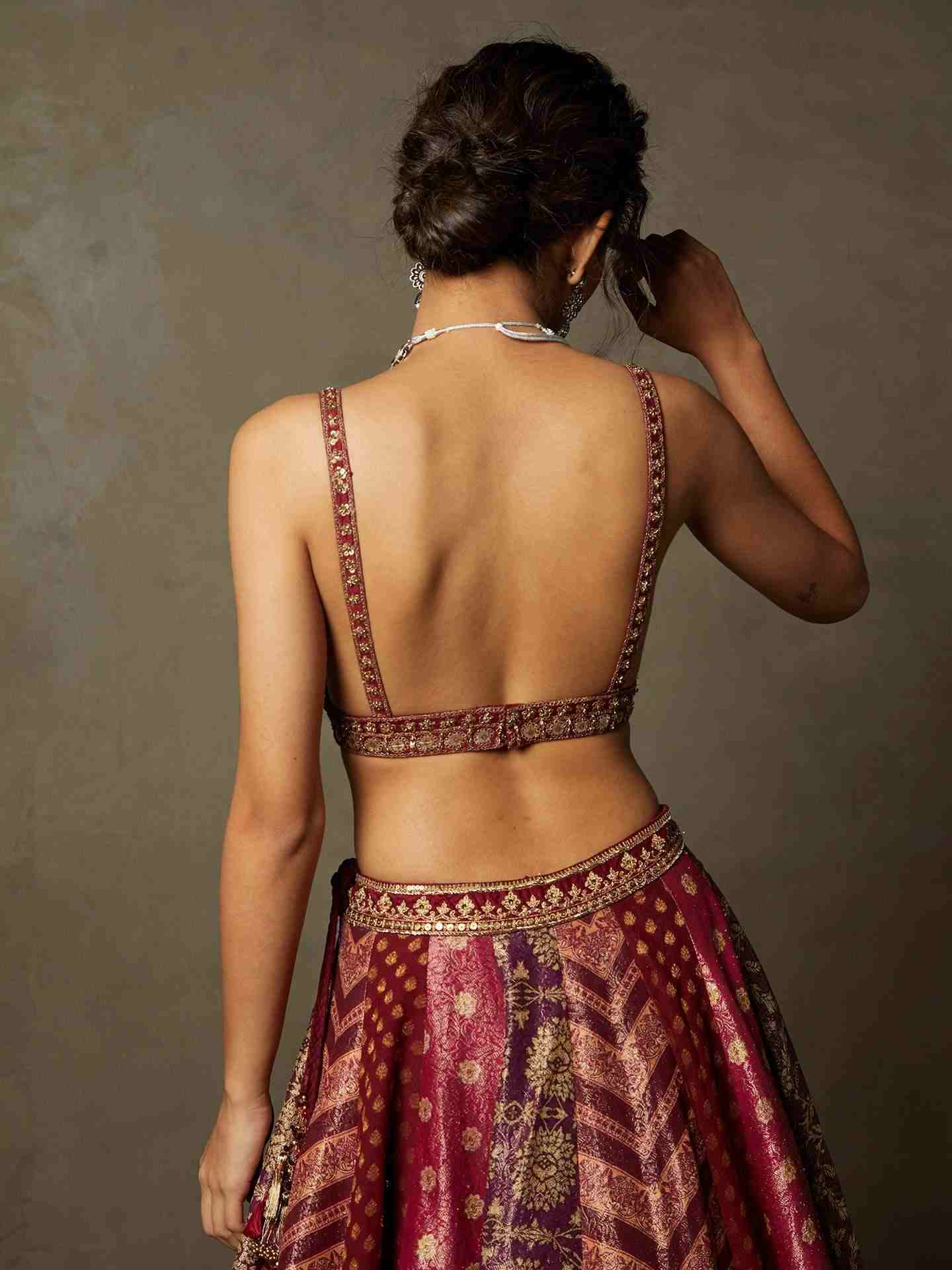 Burgundy Ishana Blouse