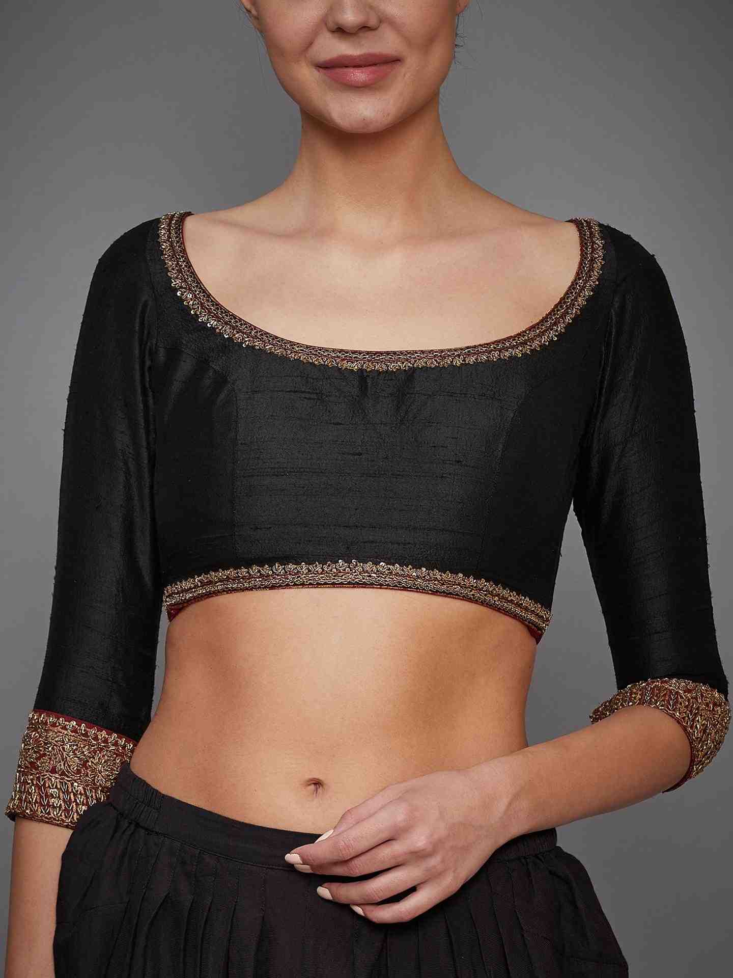 Black Parampara Zardozi Blouse