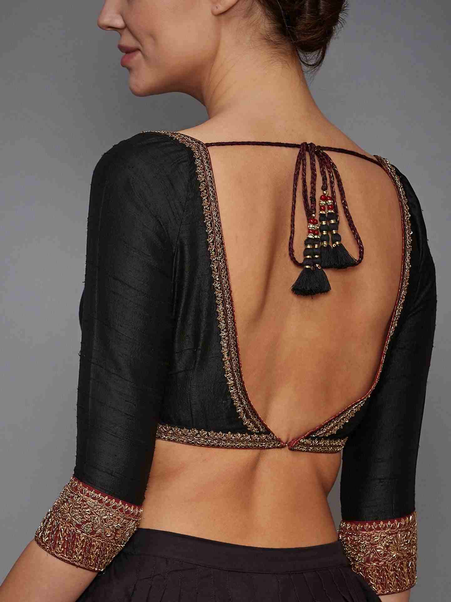 Black Parampara Zardozi Blouse
