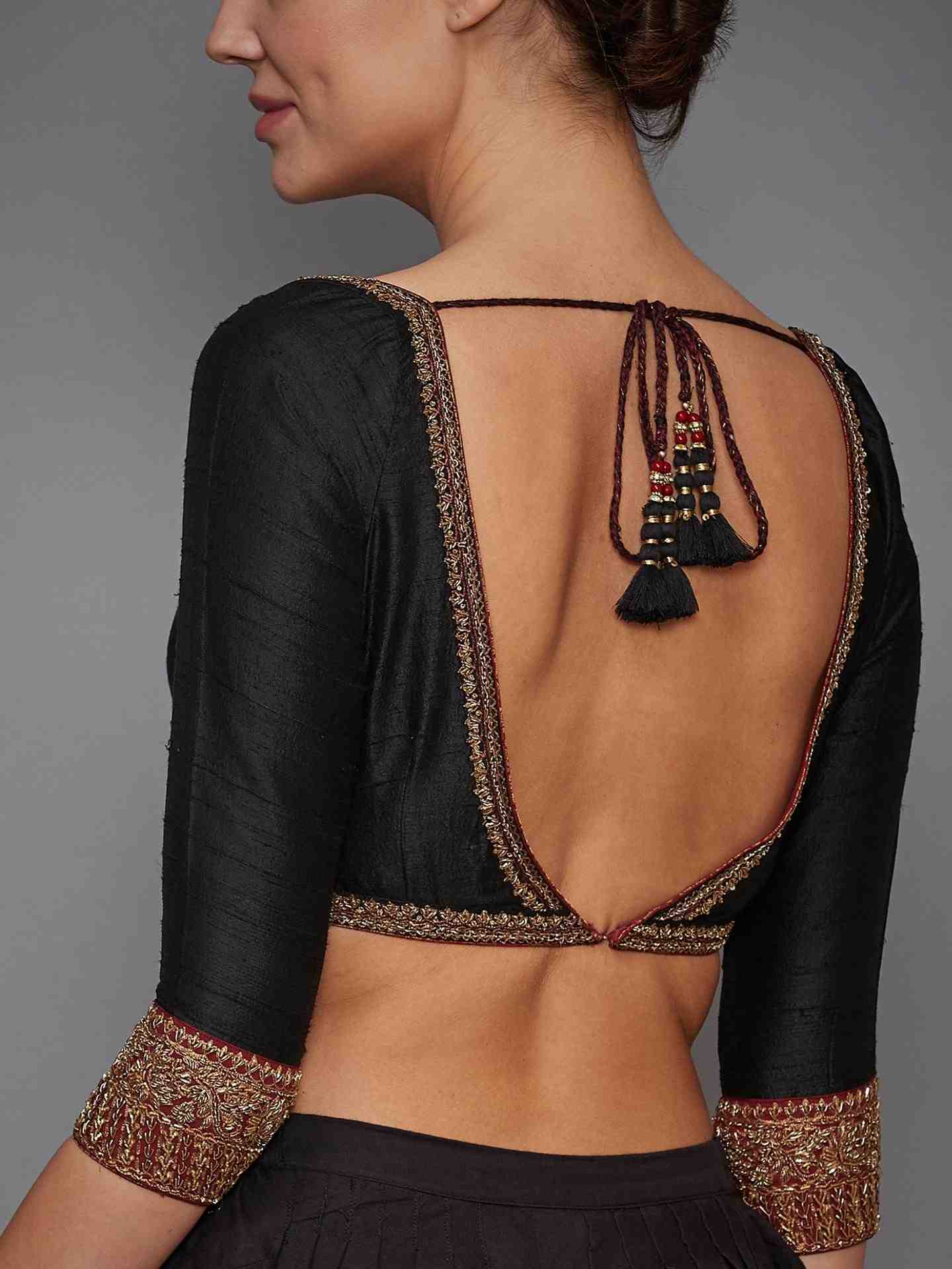 Black Parampara Zardozi Blouse