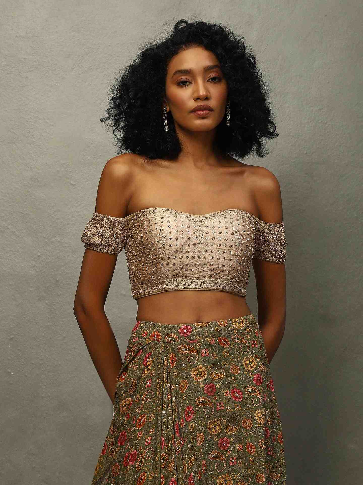 Beige Tania Zardozi Blouse