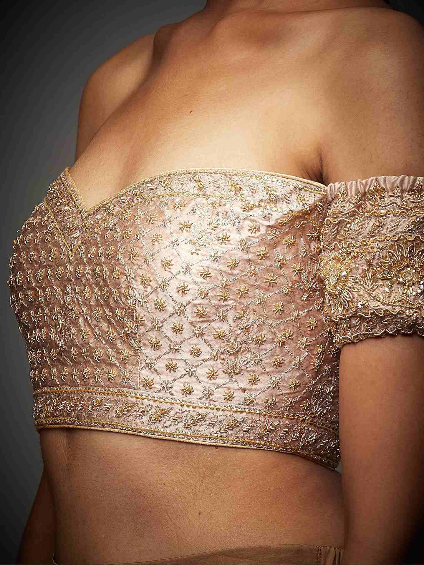 Beige Tania Zardozi Blouse