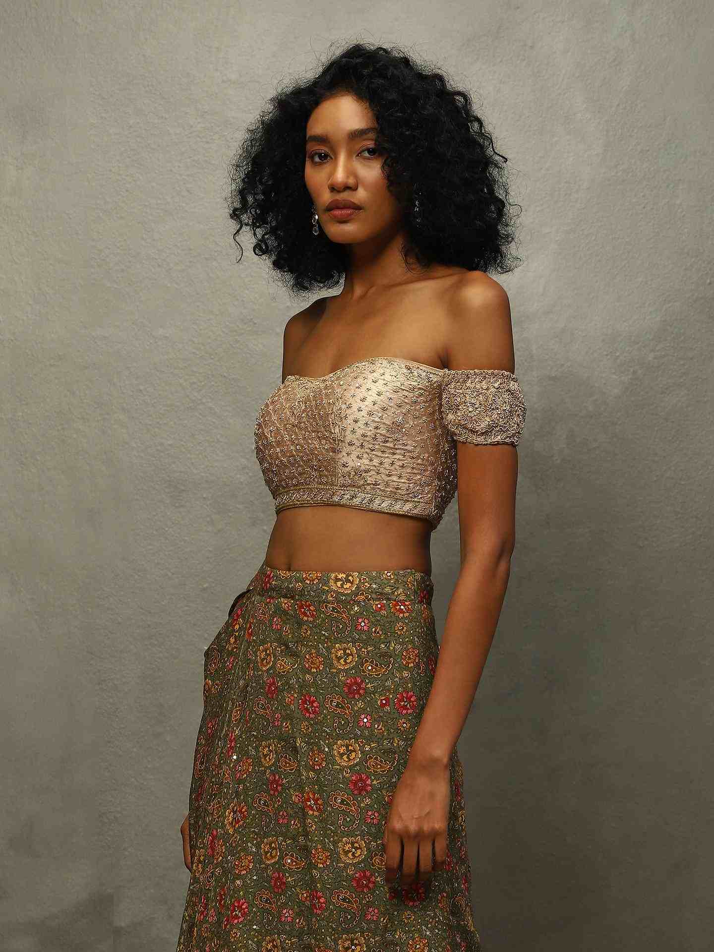 Beige Tania Zardozi Blouse