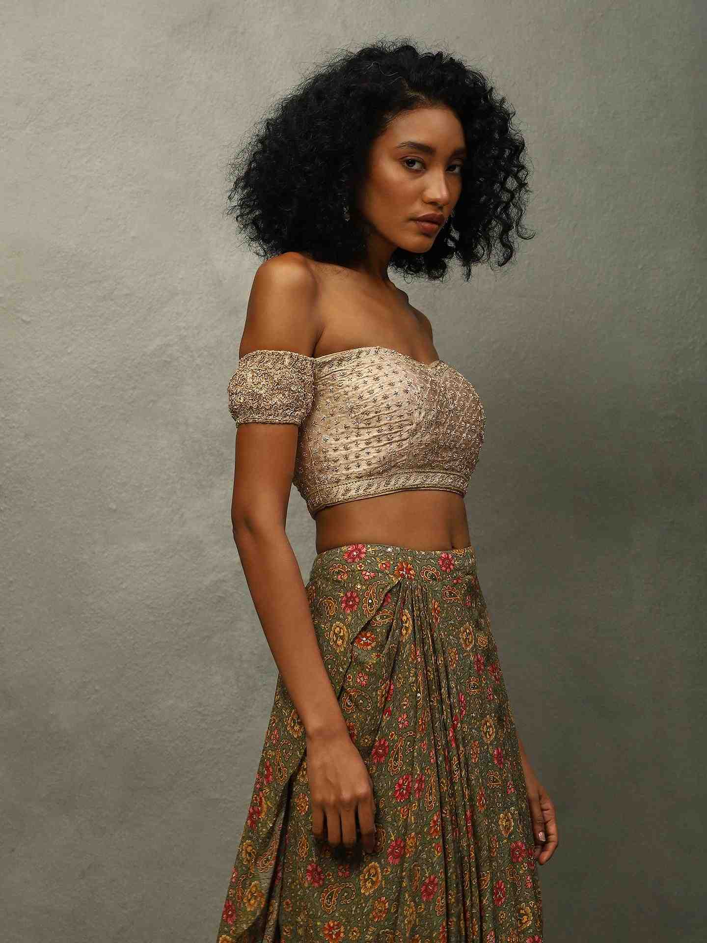 Beige Tania Zardozi Blouse