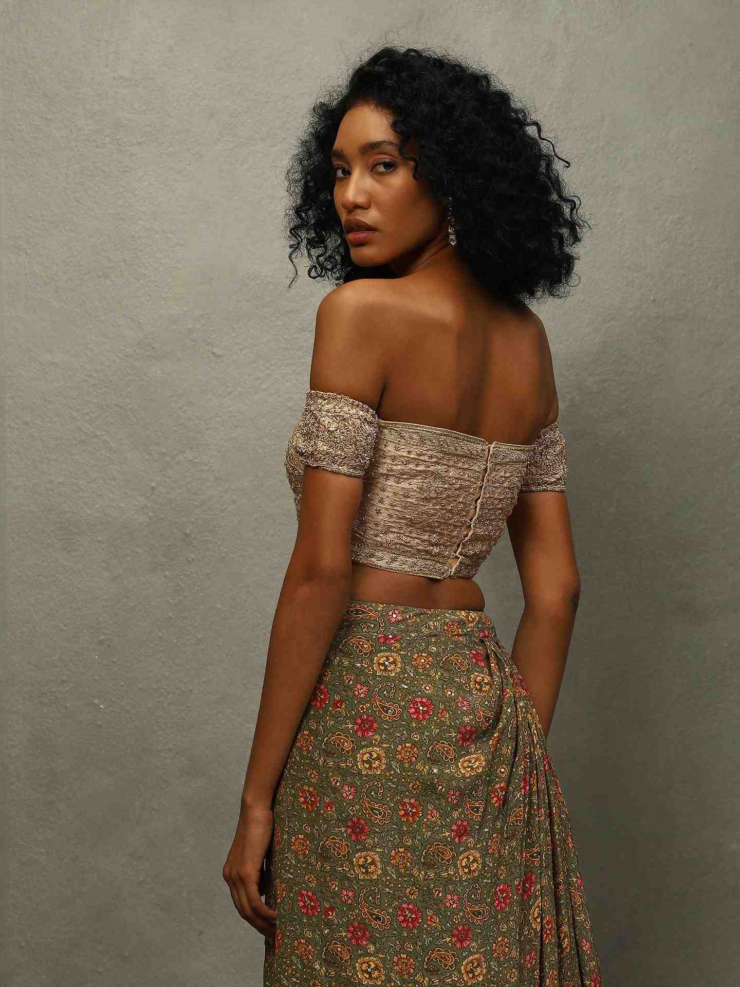 Beige Tania Zardozi Blouse