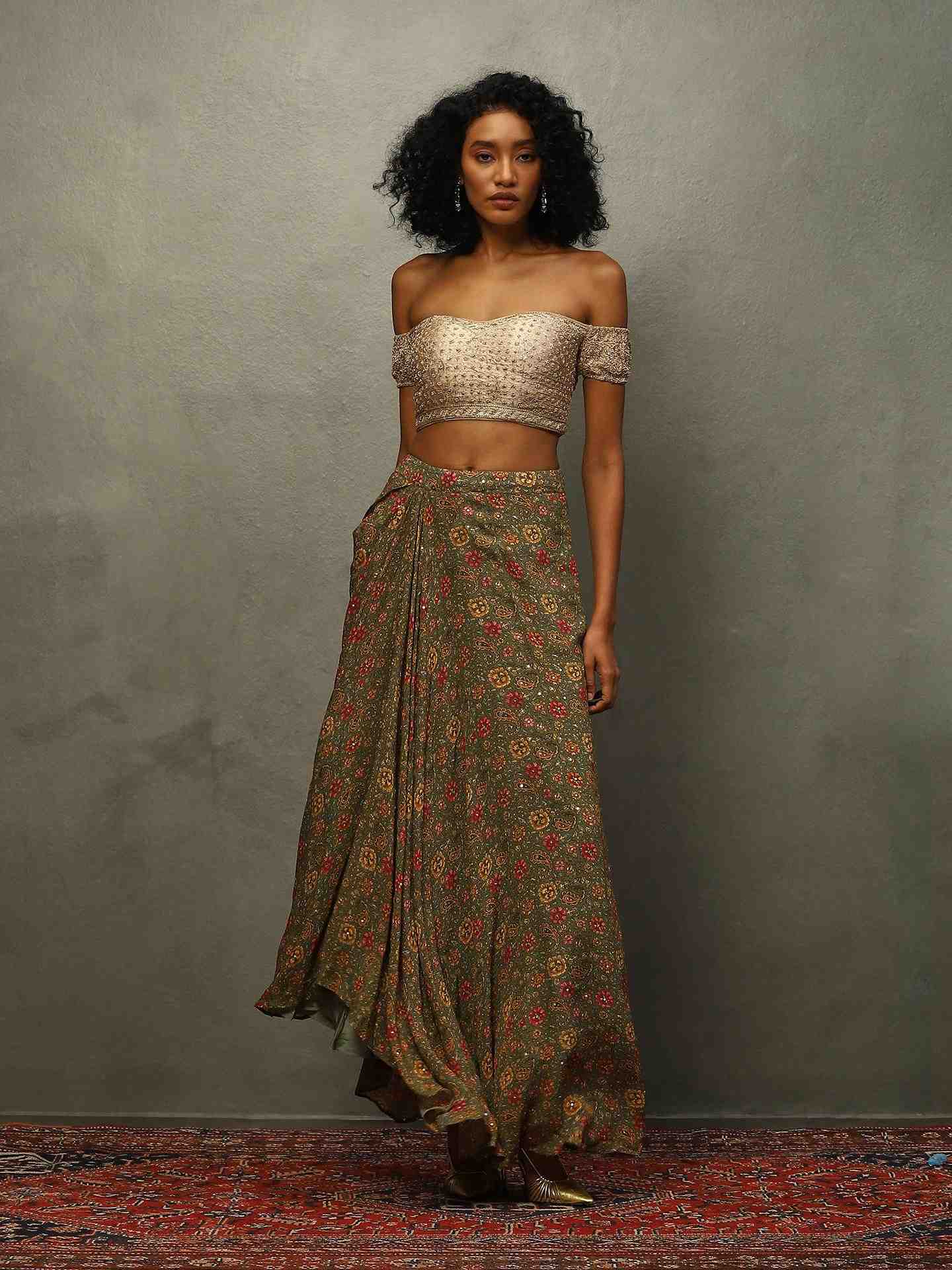 Beige Tania Zardozi Blouse