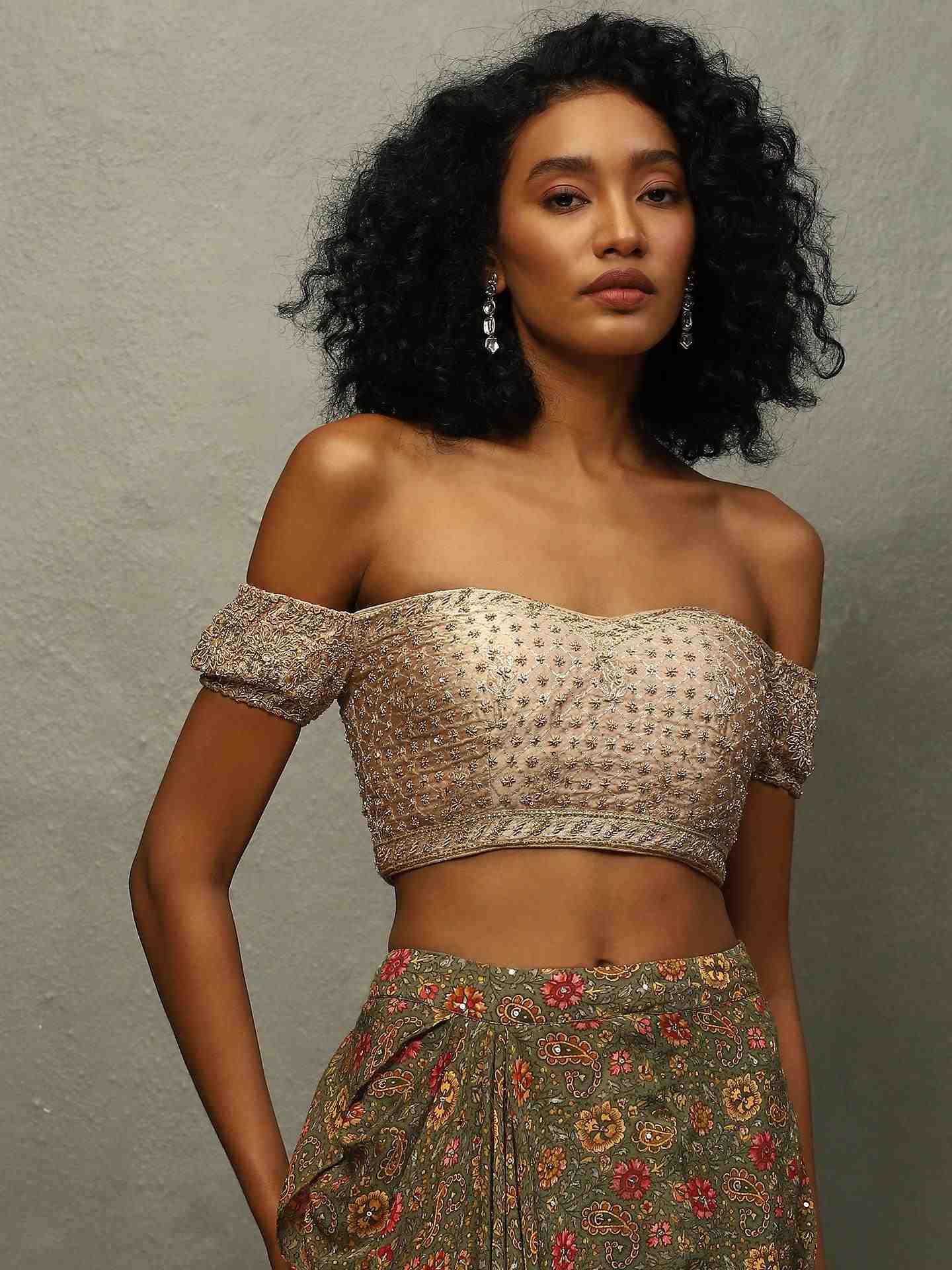 Beige Tania Zardozi Blouse