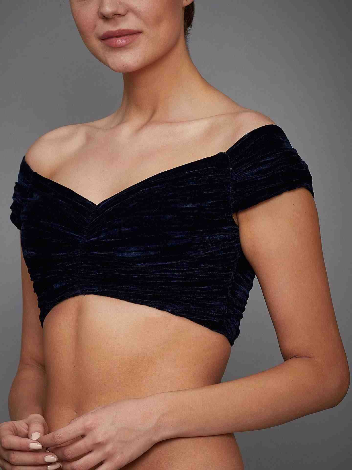 Navy & Silver Venice Splendour Blouse