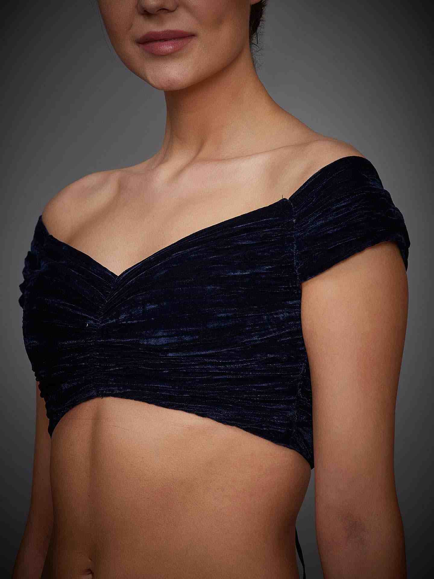 Navy & Silver Venice Splendour Blouse