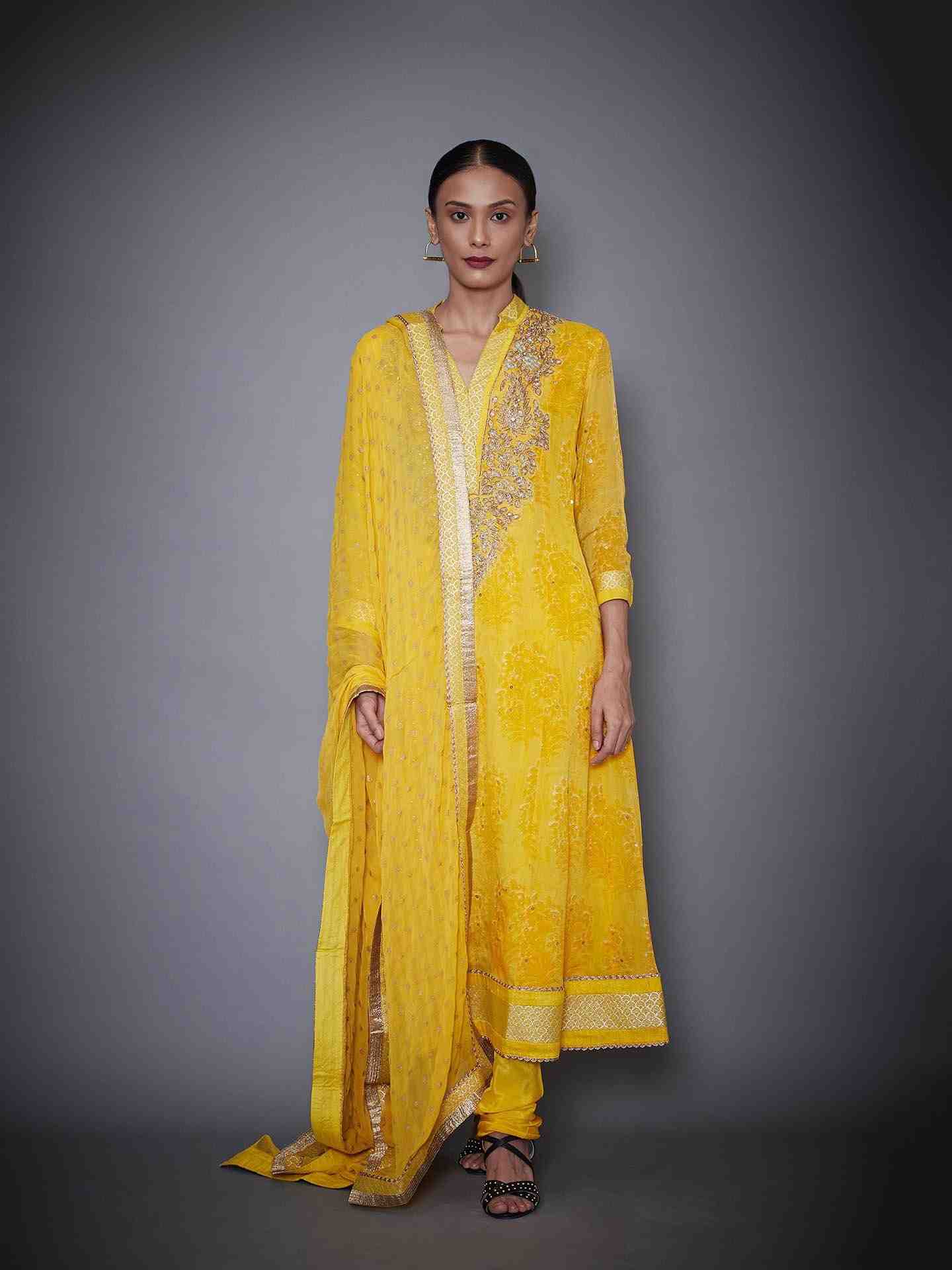 Yellow Shekhawati Suit Set