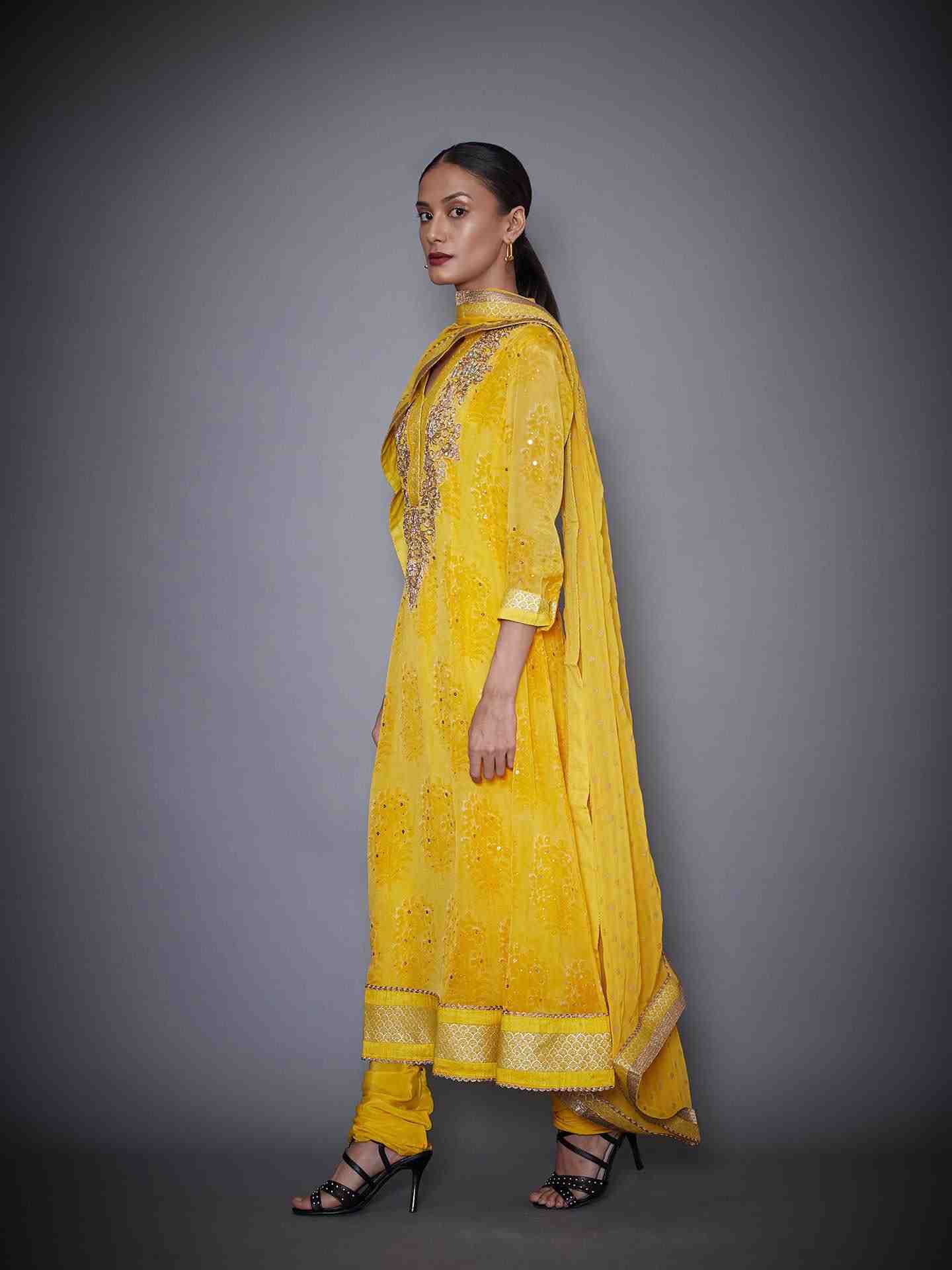Yellow Shekhawati Suit Set
