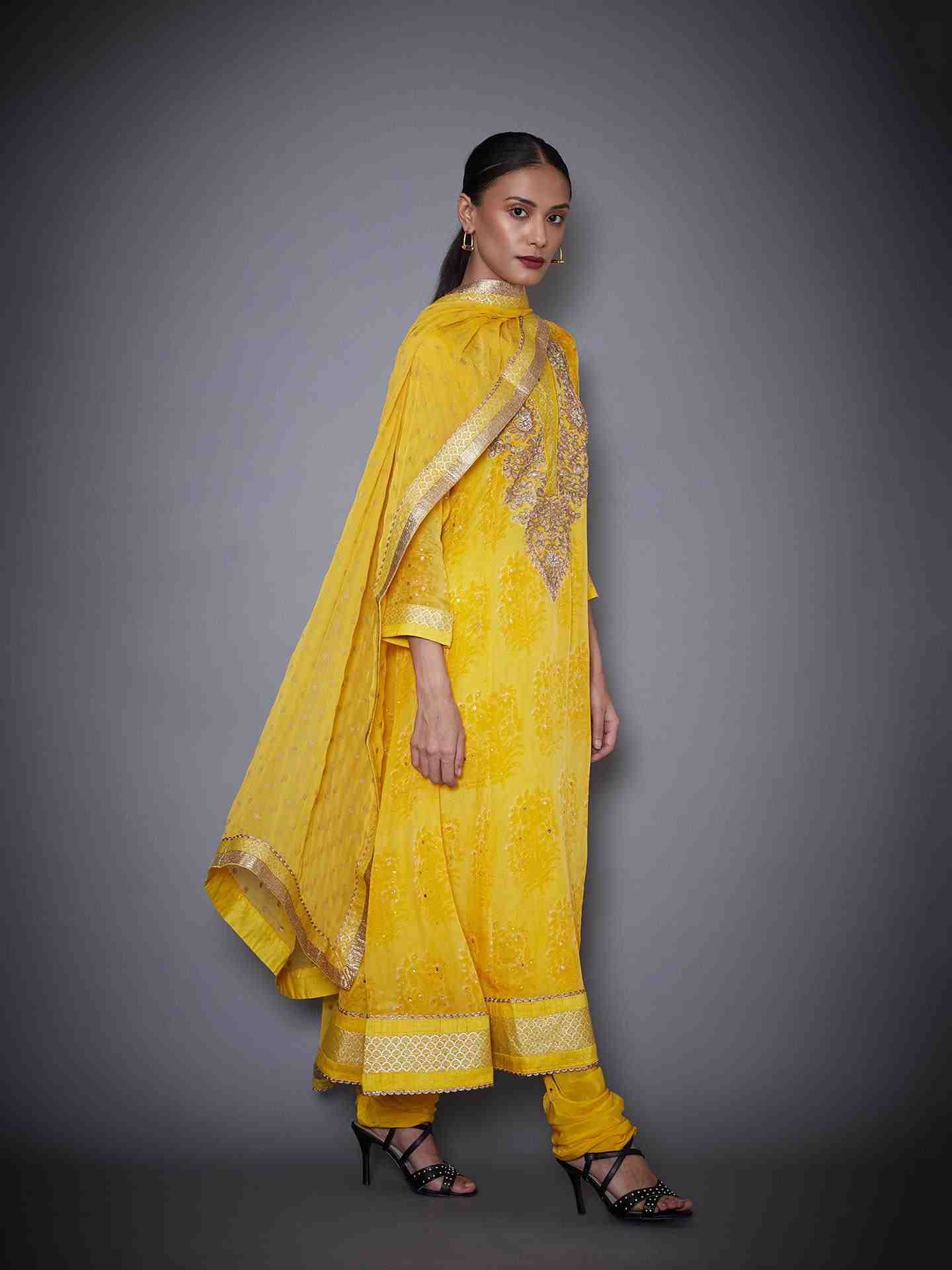 Yellow Shekhawati Suit Set