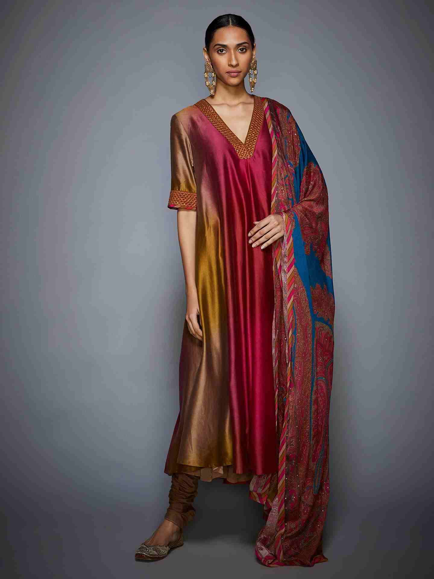 Ochre & Multi Nagina Suit Set