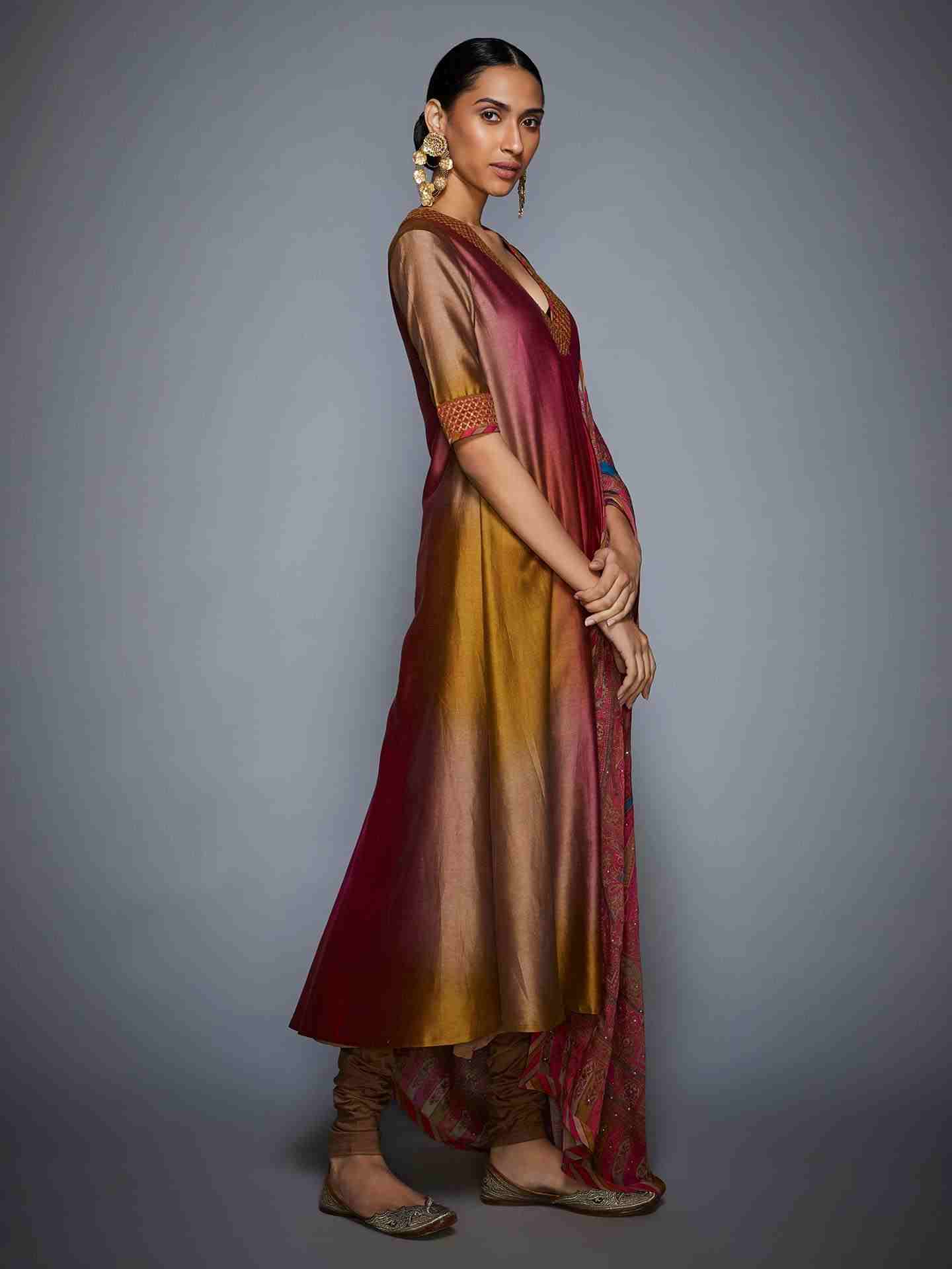 Ochre & Multi Nagina Suit Set