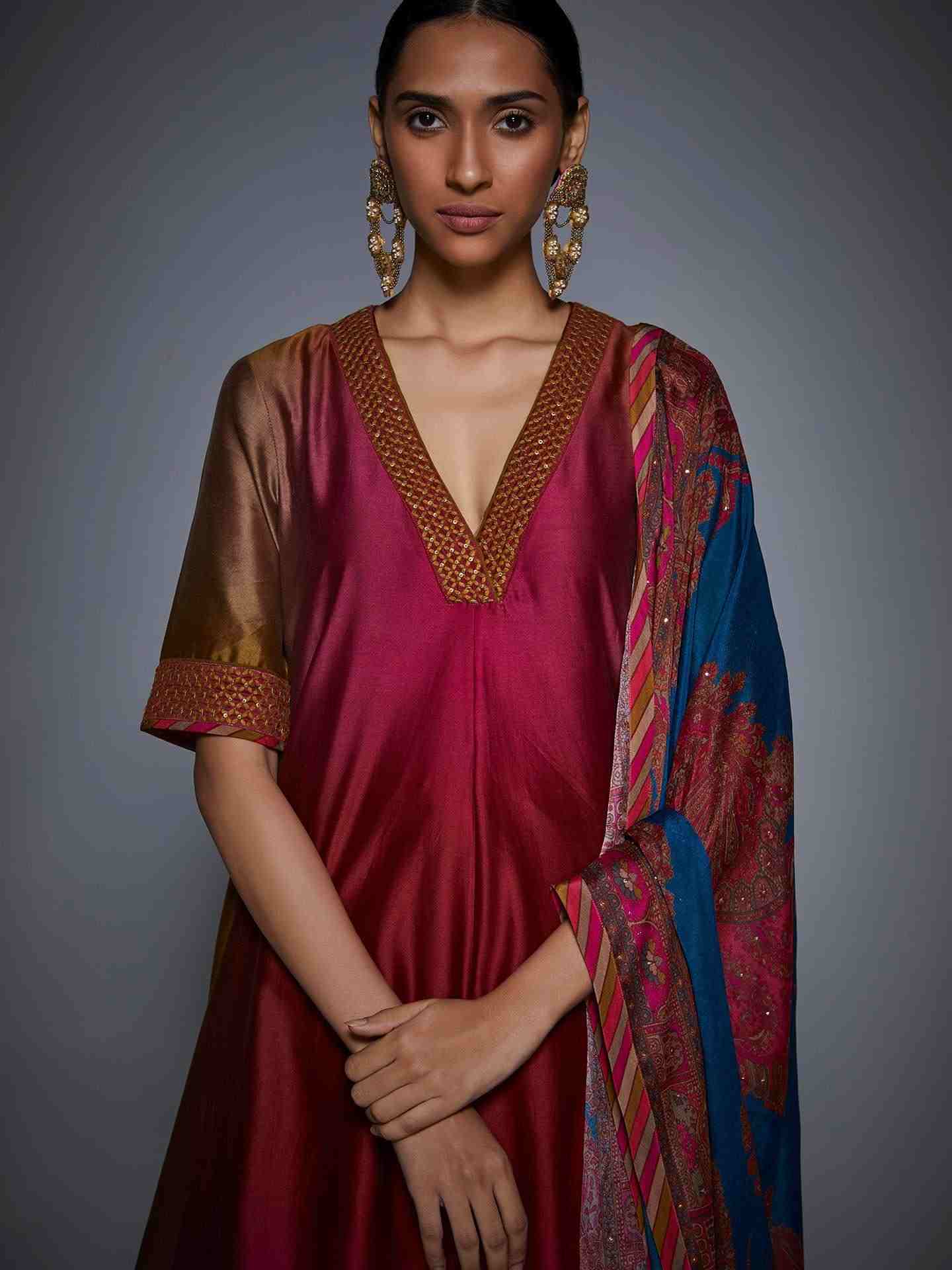 Ochre & Multi Nagina Suit Set