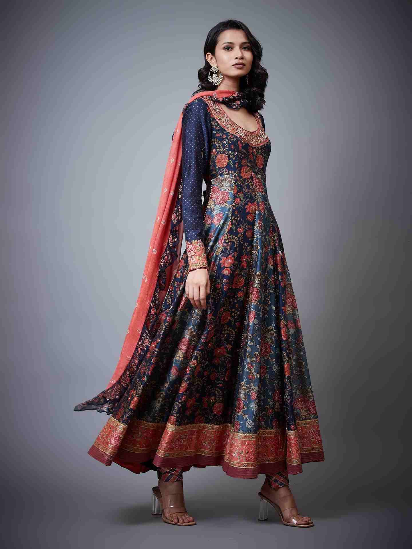 Navy & Multi Navina Anarkali Suit