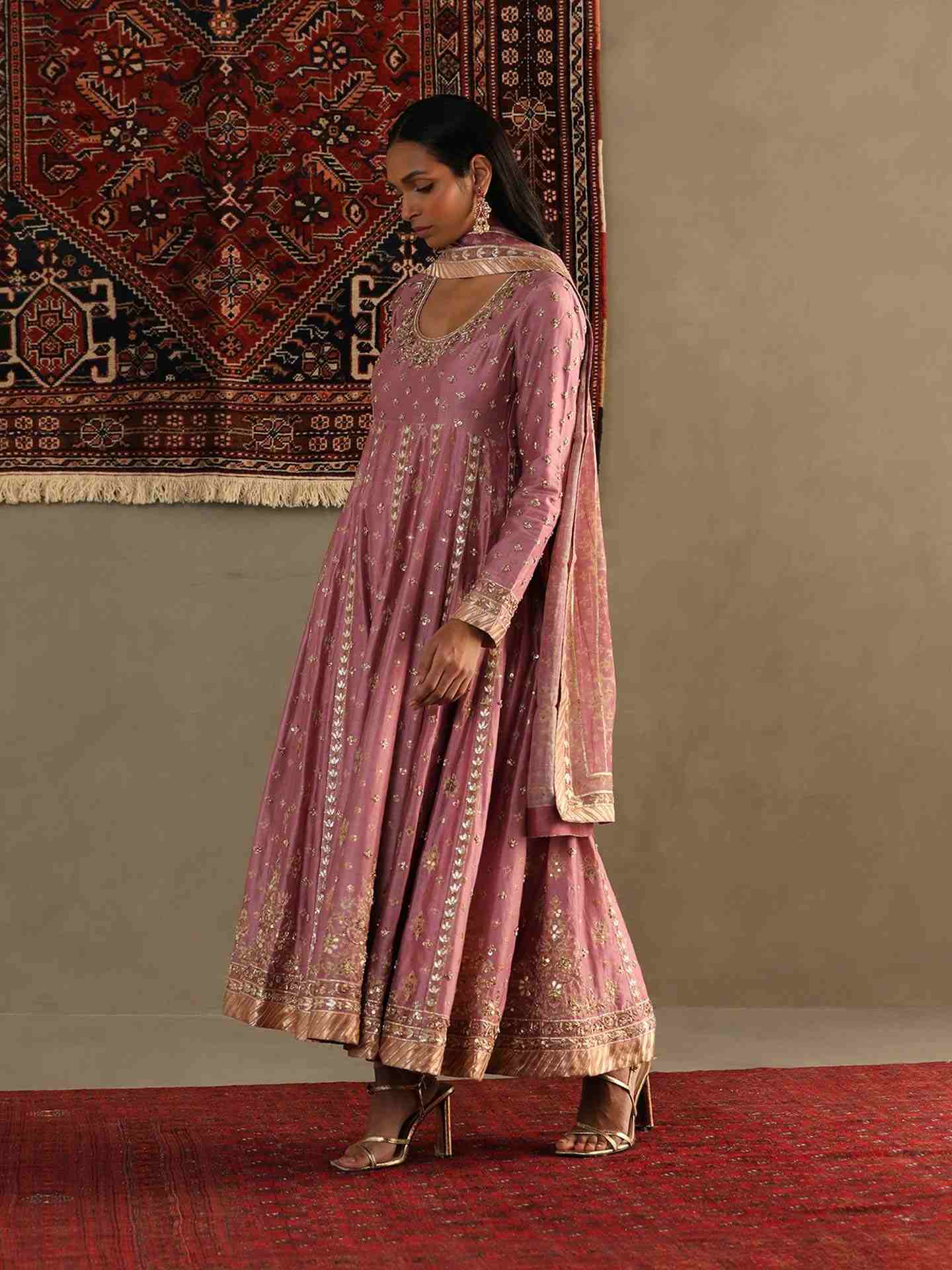 Mauve Chandrika Anarkali Suit