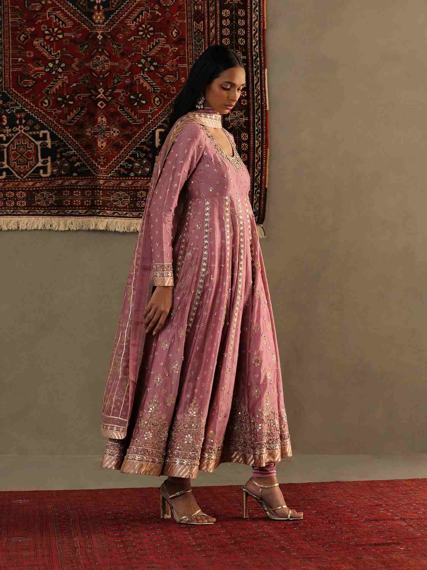 Mauve Chandrika Anarkali Suit