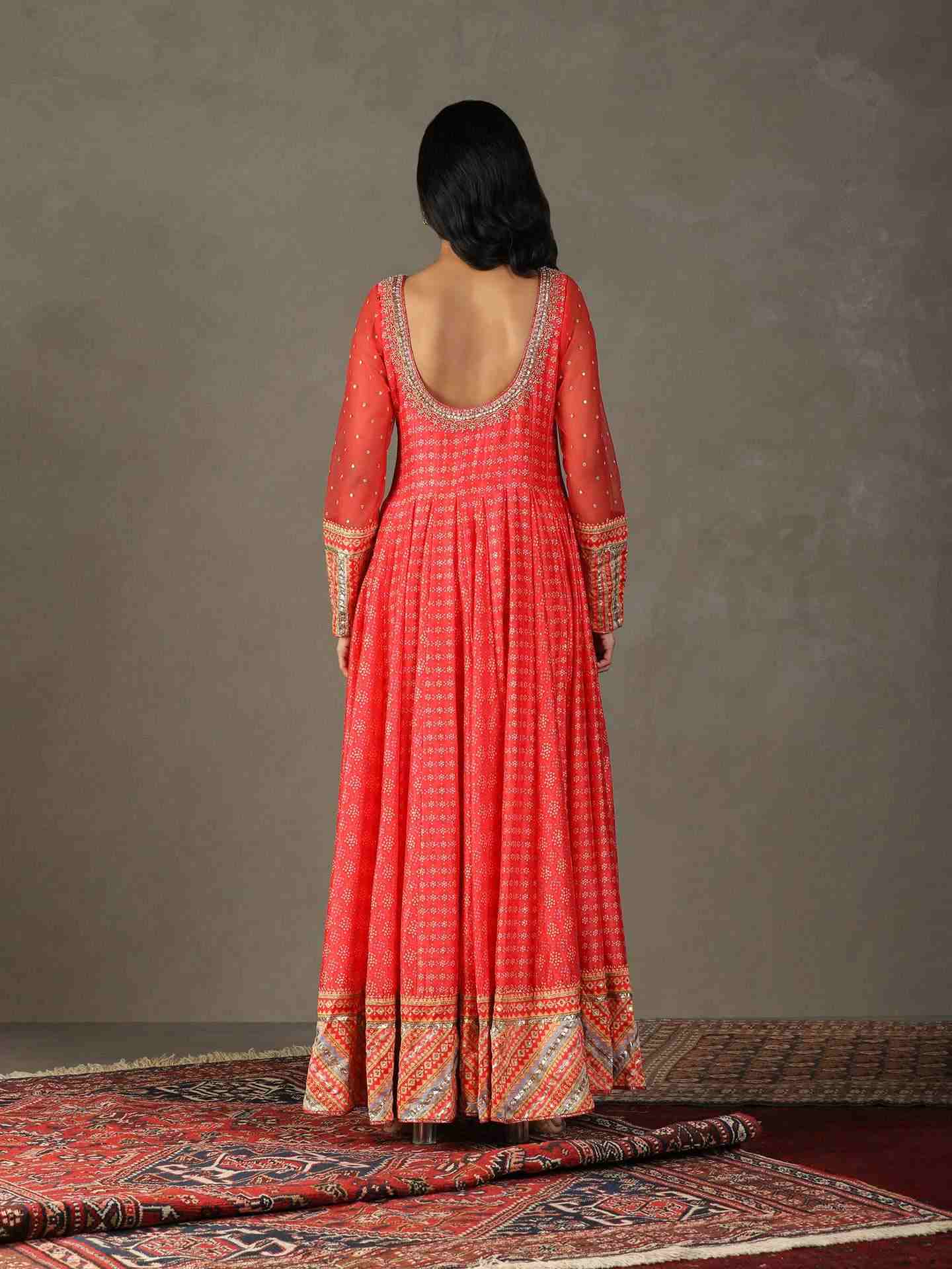 Candy Coral Bindiya Anarkali Suit