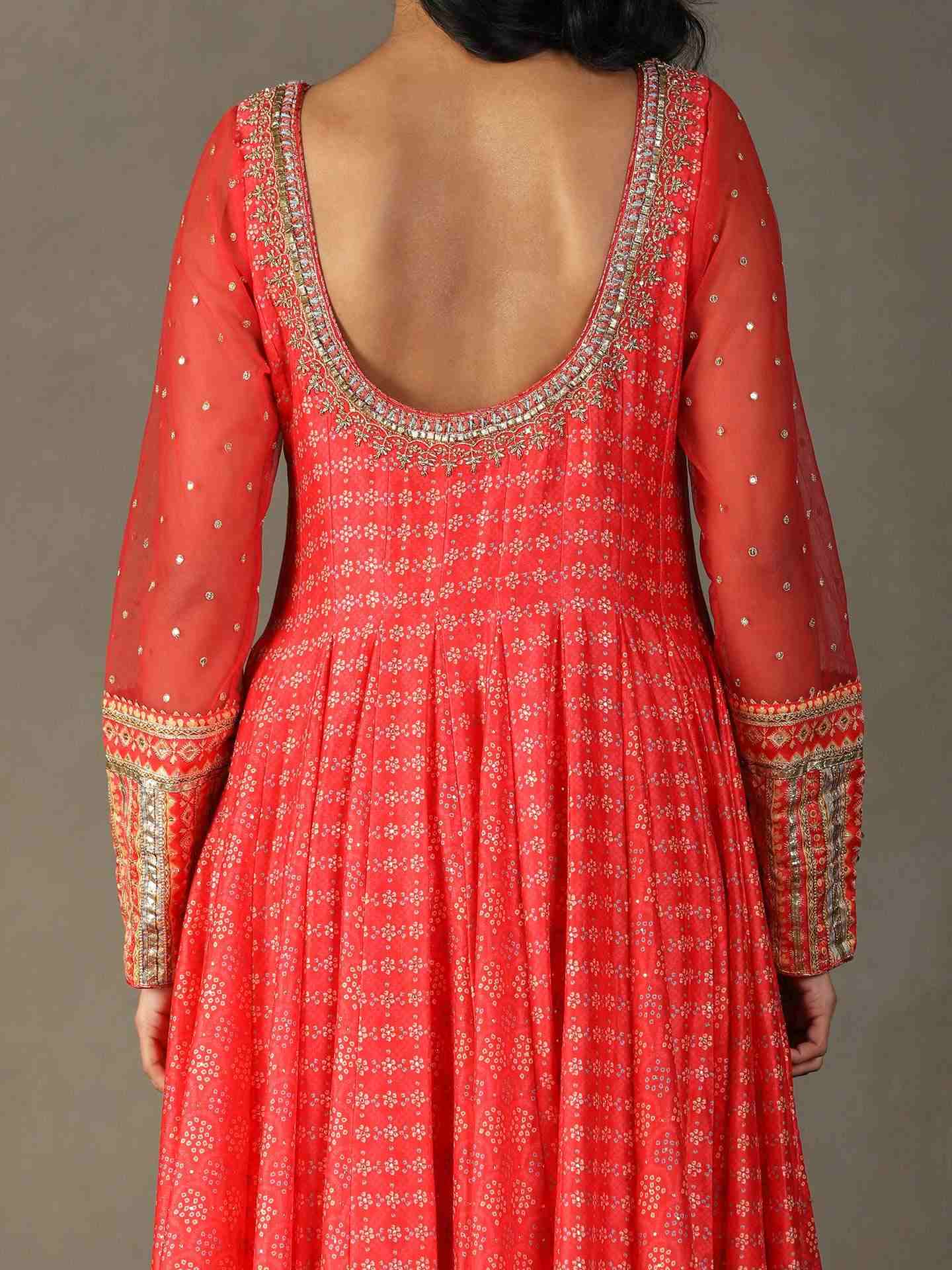 Candy Coral Bindiya Anarkali Suit