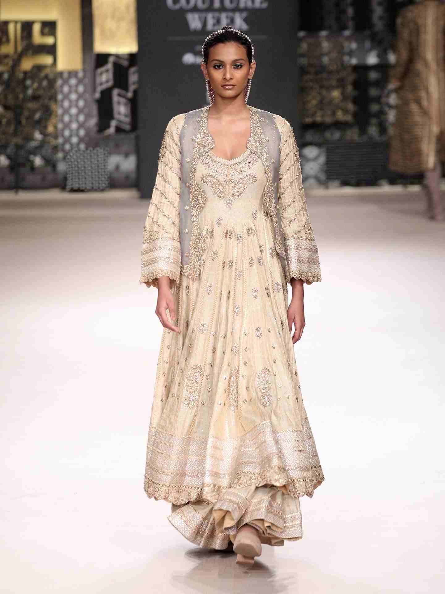 Gold Taj Bhawani Anarkali Suit