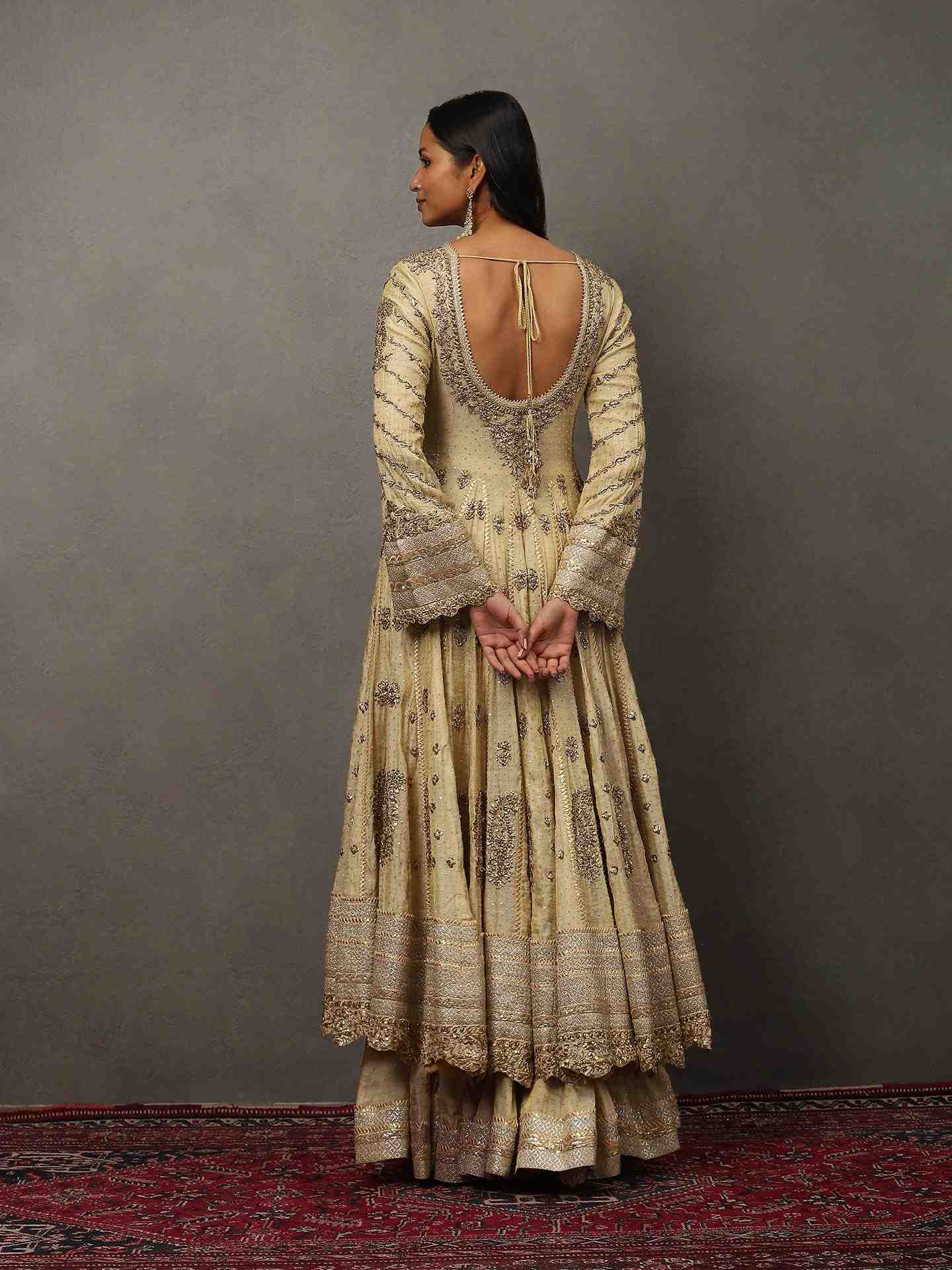 Gold Taj Bhawani Anarkali Suit