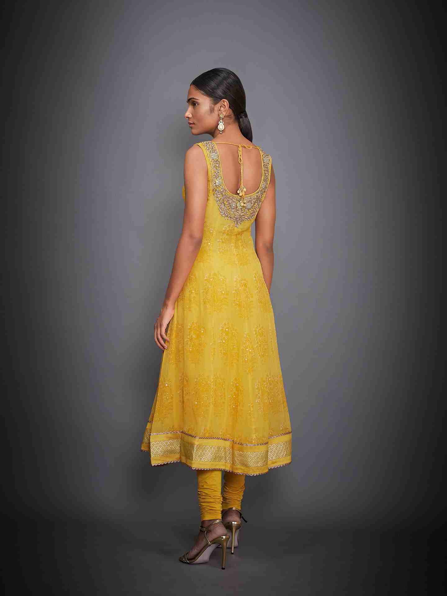 Yellow Shekhawati Crepe Suit Set