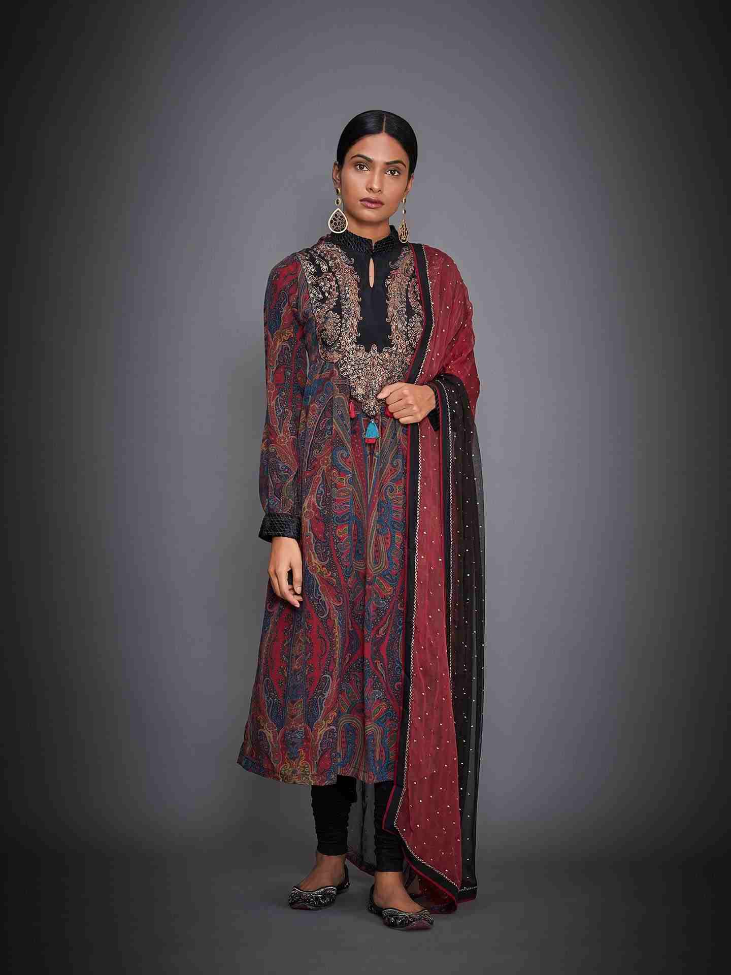 Black & Multi Nagina Suit Set