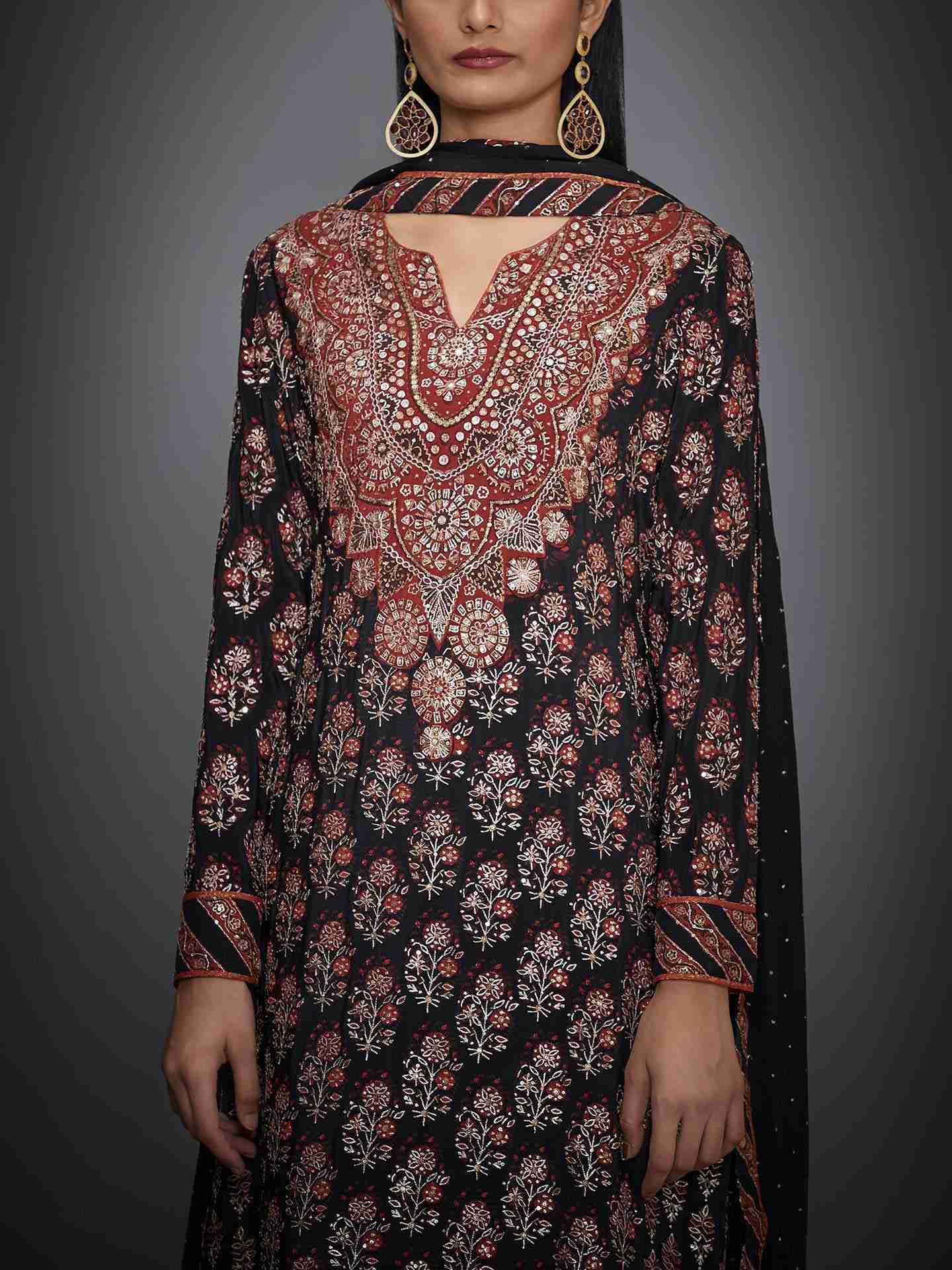 Black & Rust Cheepa Suit Set