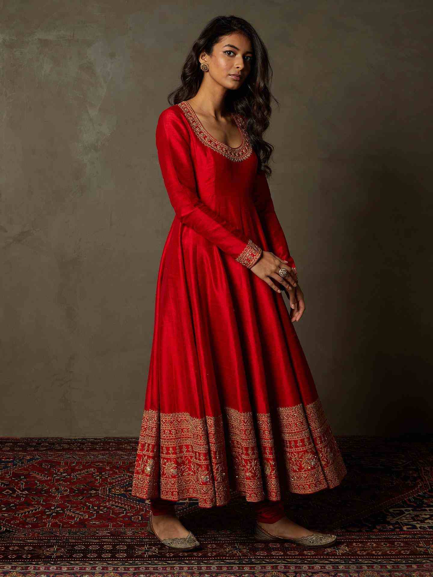 Red Koshi Anarkali Suit