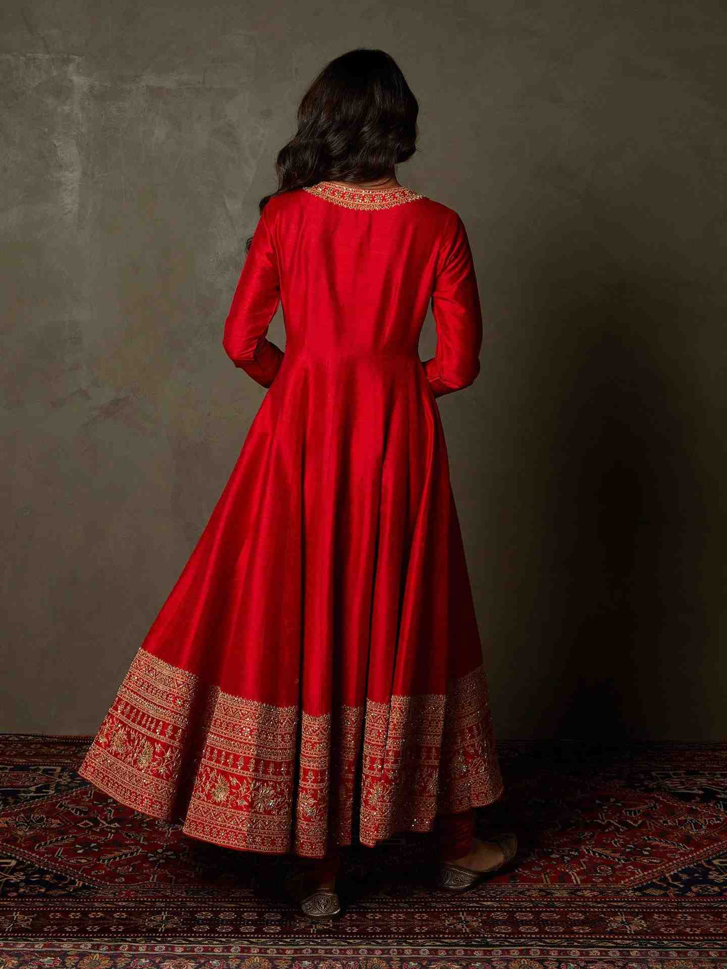 Red Koshi Anarkali Suit