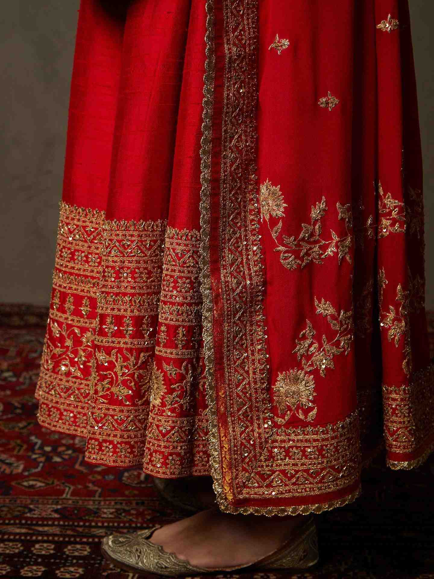 Red Koshi Anarkali Suit