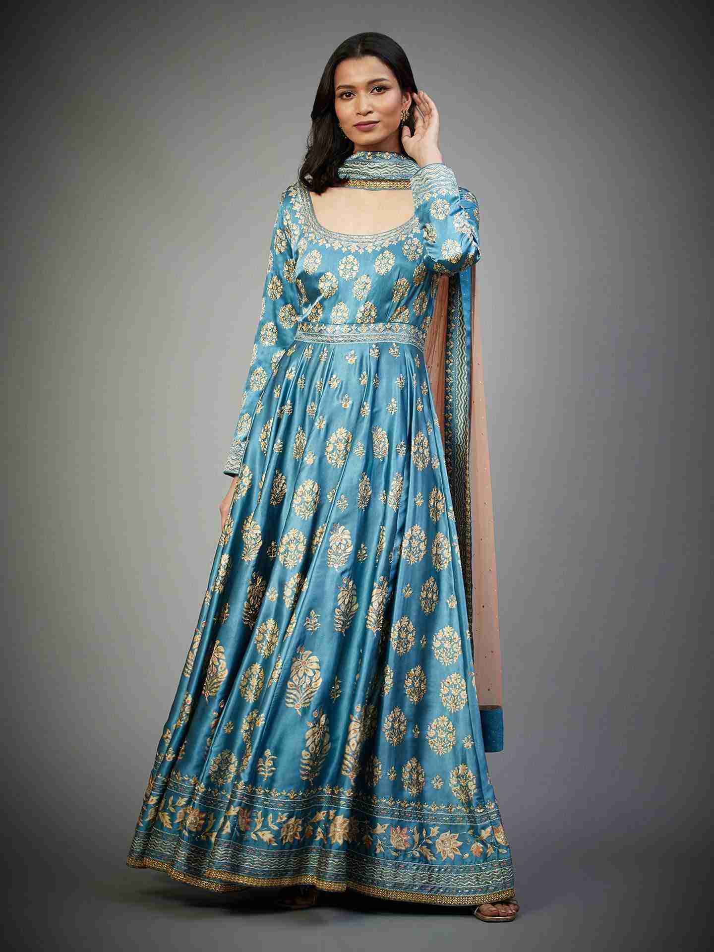 Blue Agora Jasmine Anarkali Suit