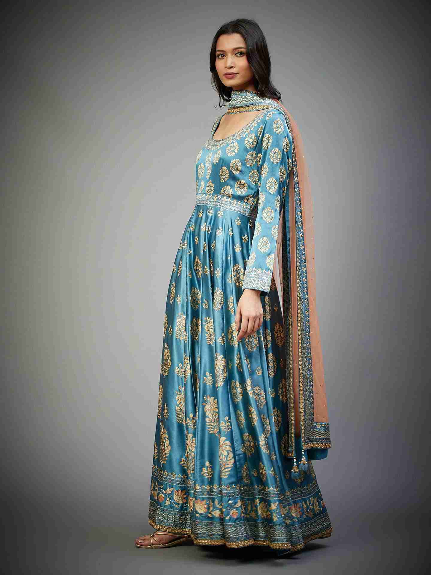 Blue Agora Jasmine Anarkali Suit