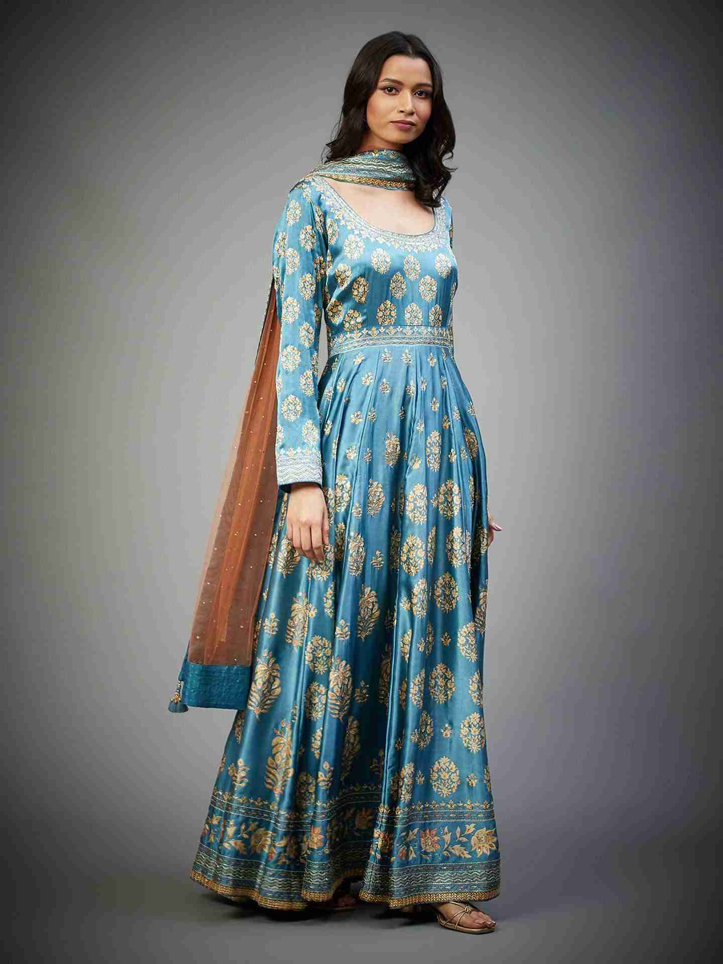 Blue Agora Jasmine Anarkali Suit