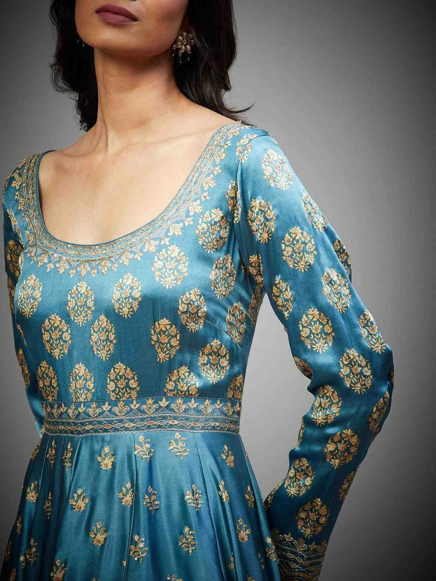 Blue Agora Jasmine Anarkali Suit