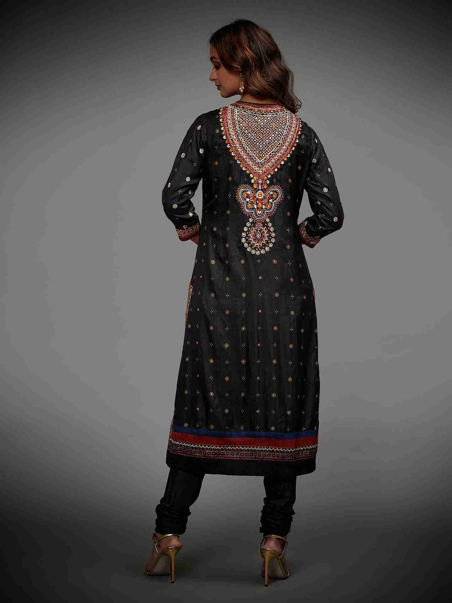 Black & Rust Abhavani Suit Set