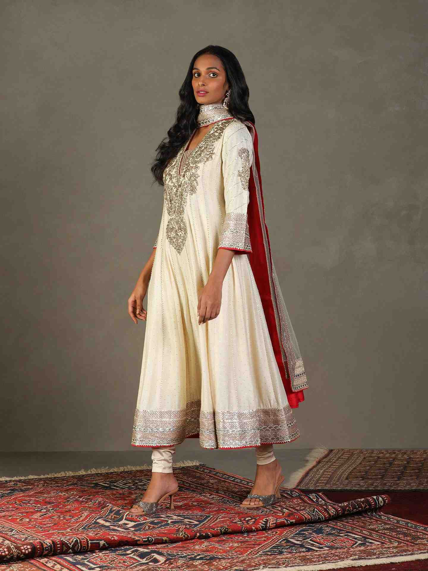 Off White Bhawani Anarkali Suit