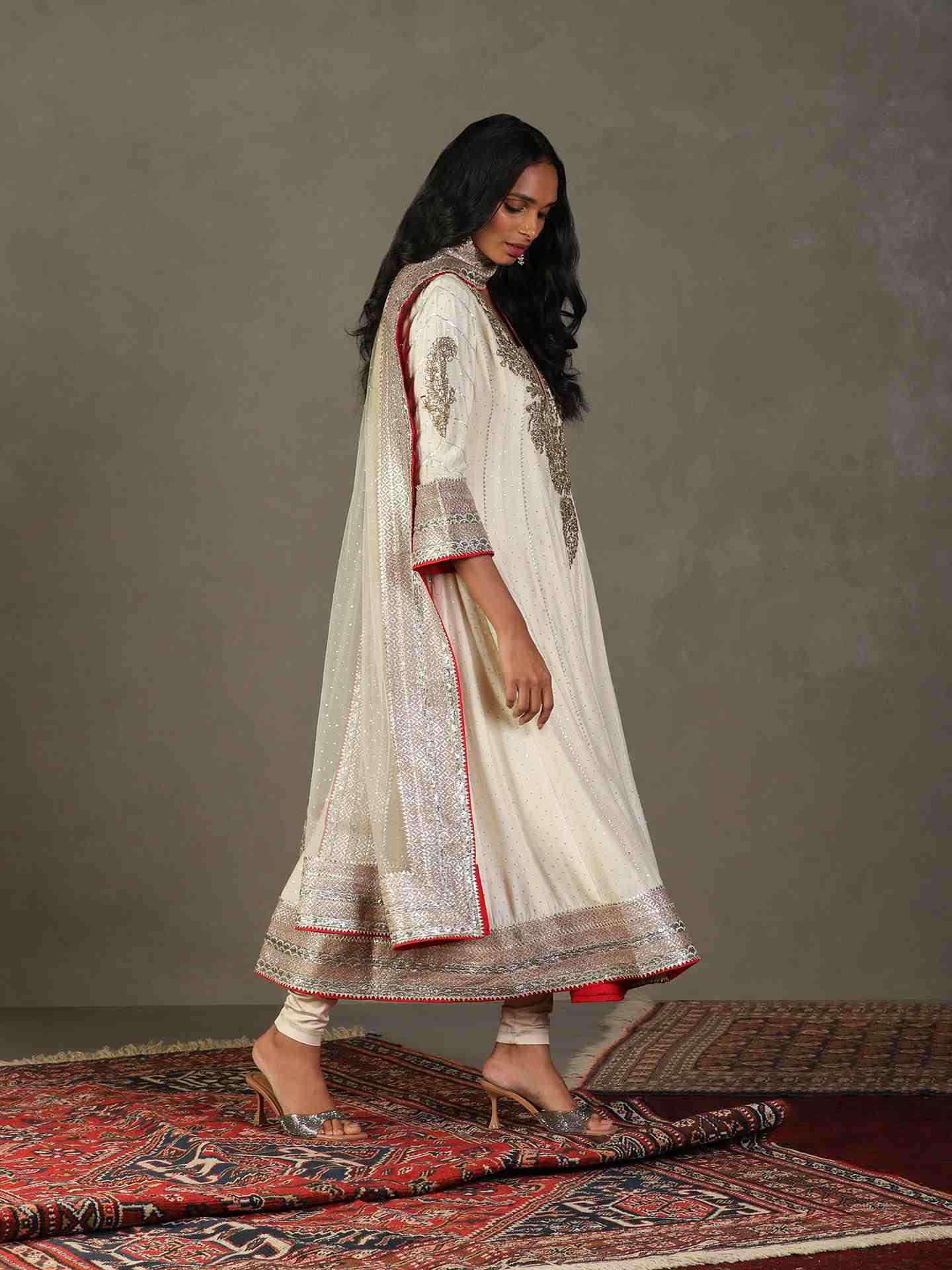 Off White Bhawani Anarkali Suit