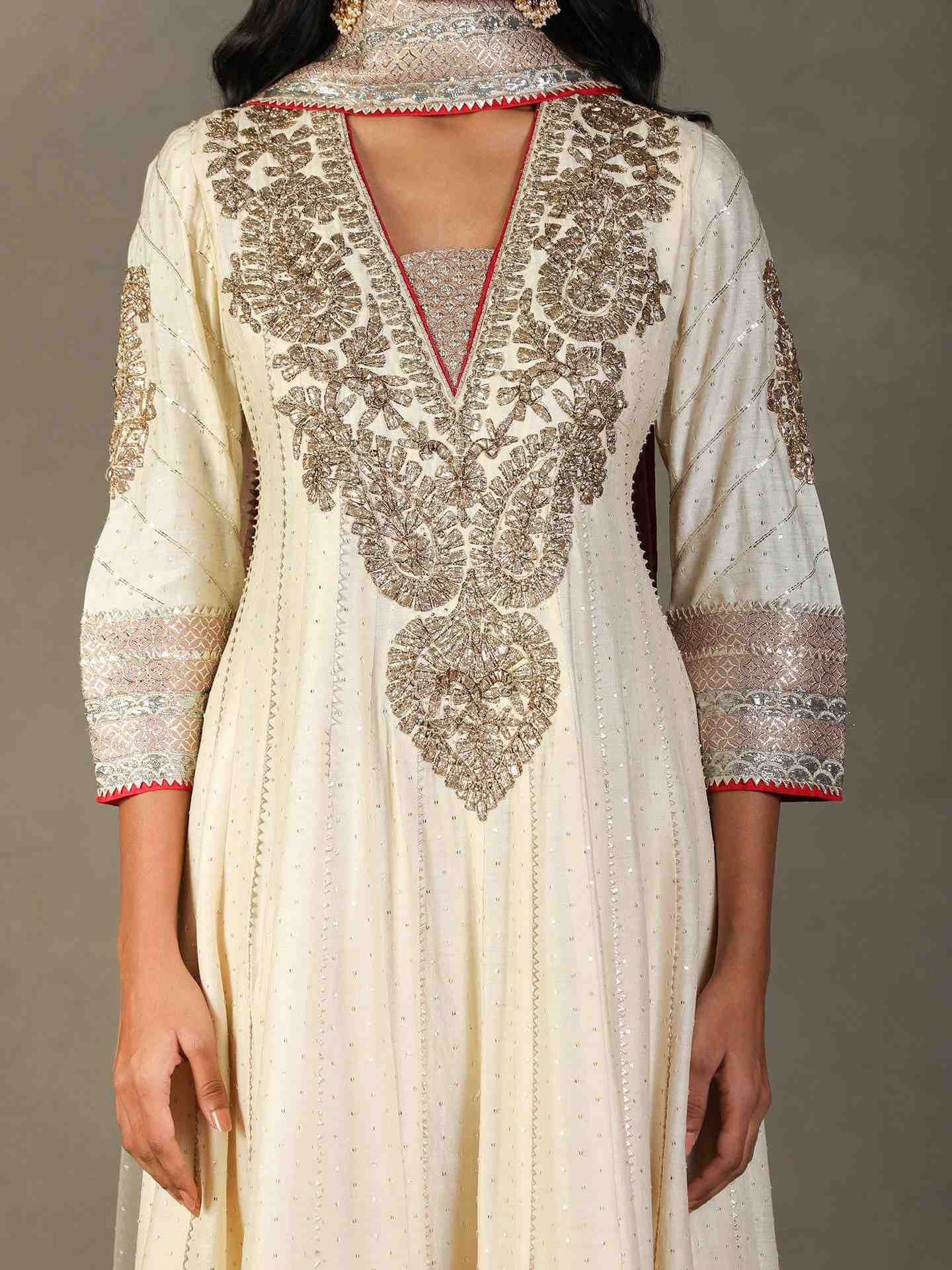 Off White Bhawani Anarkali Suit