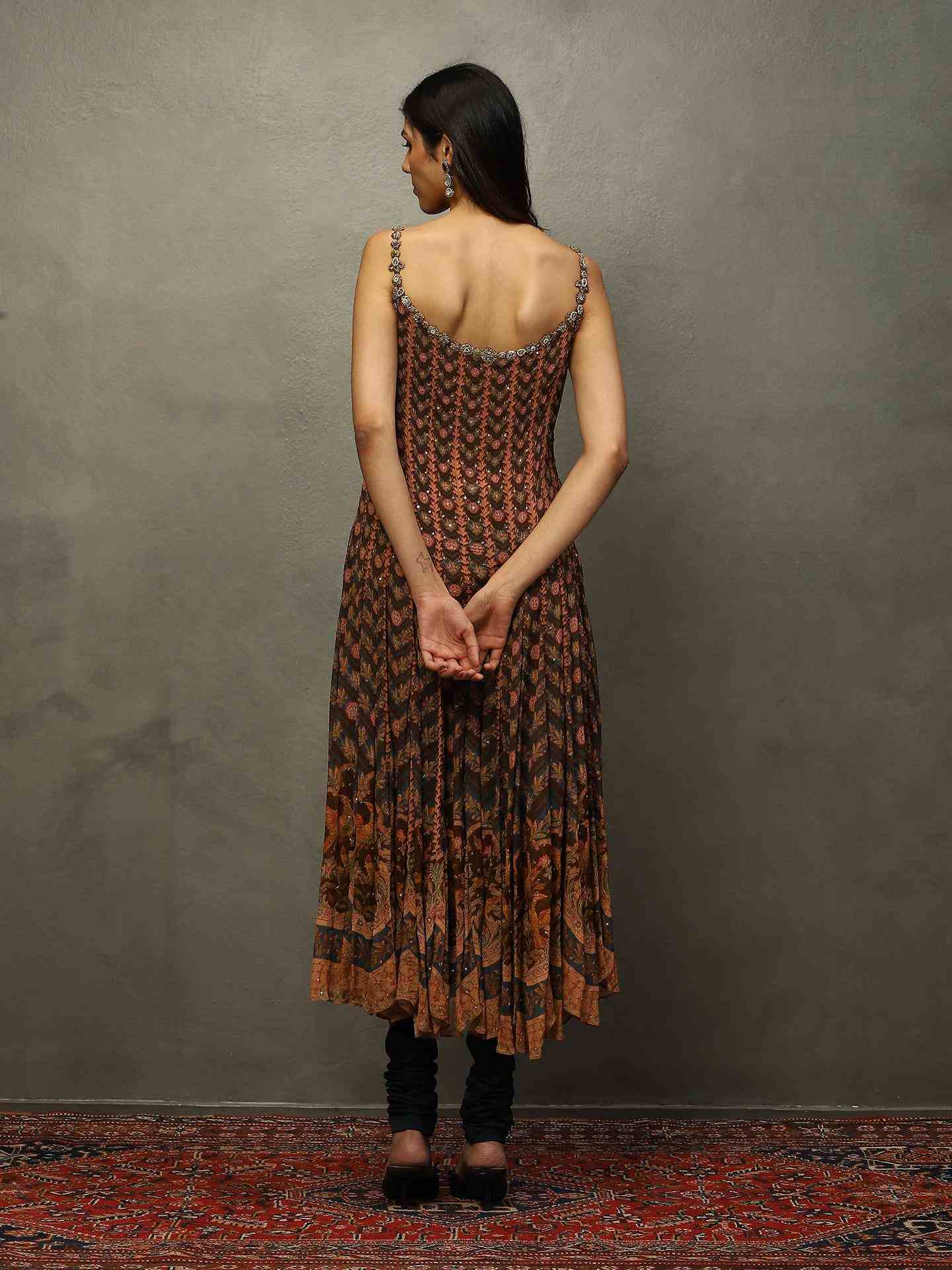 Indigo & Brown Jasveera Suit Set