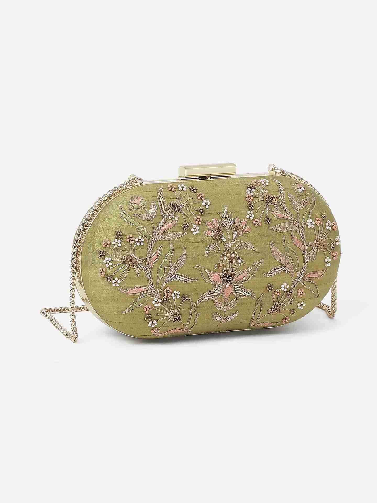 Apple Green Dilara Clutch