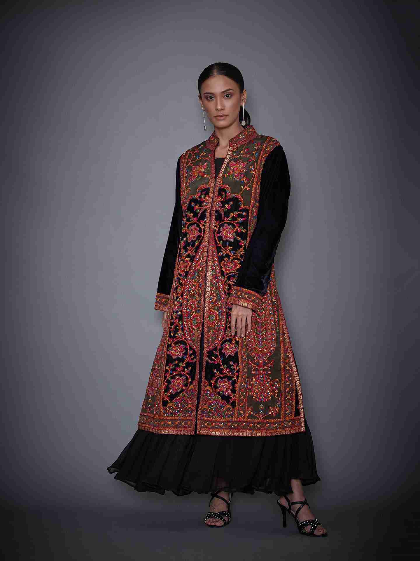 Black & Emerald Apsara Coat