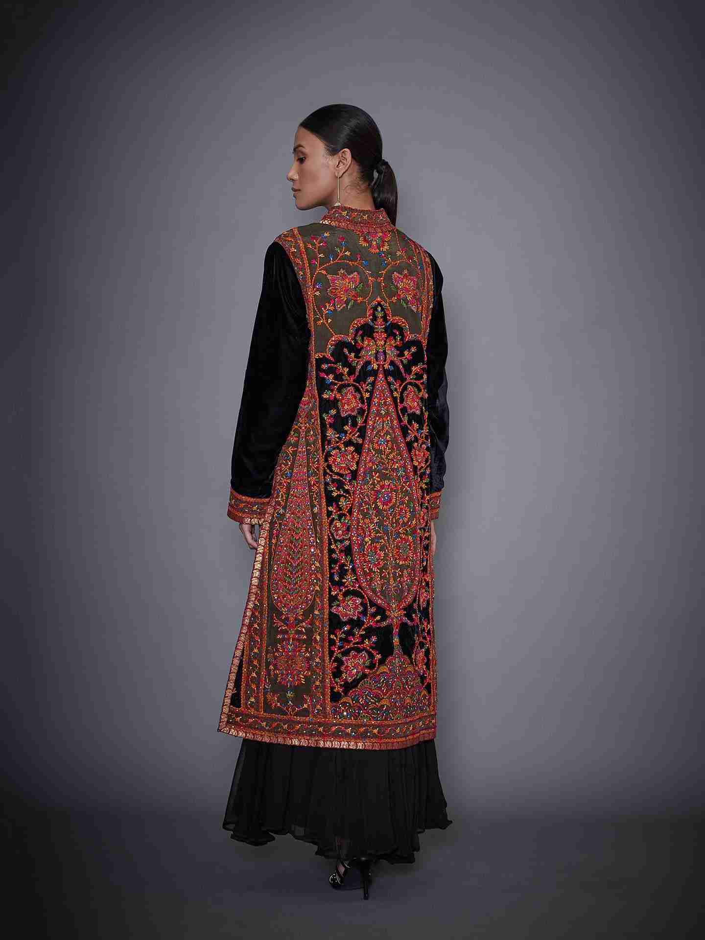 Black & Emerald Apsara Coat