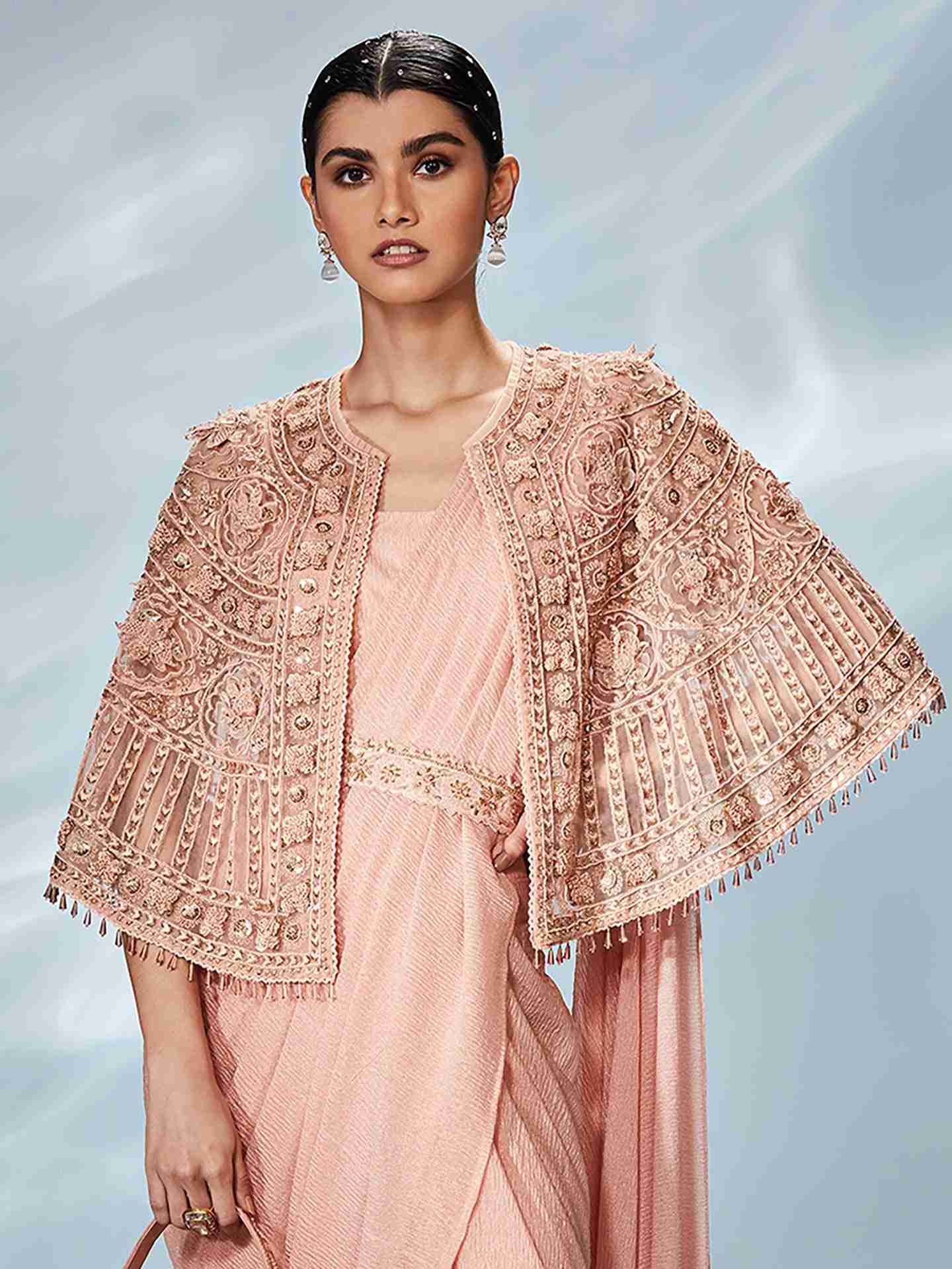 Peach Florance Cape