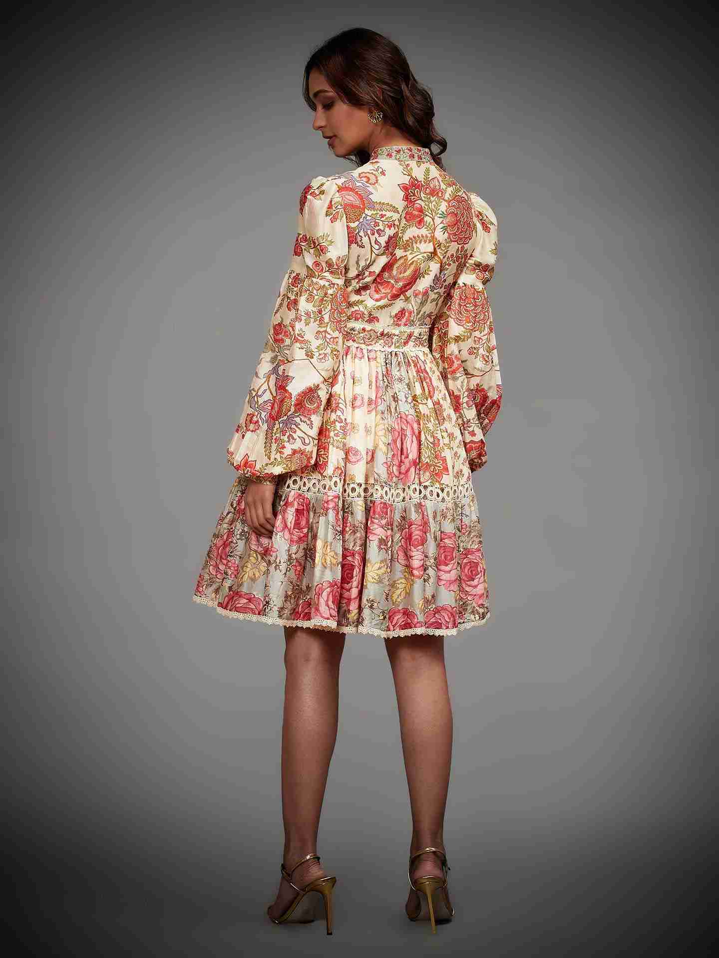 Off White & Grey Navina Dress