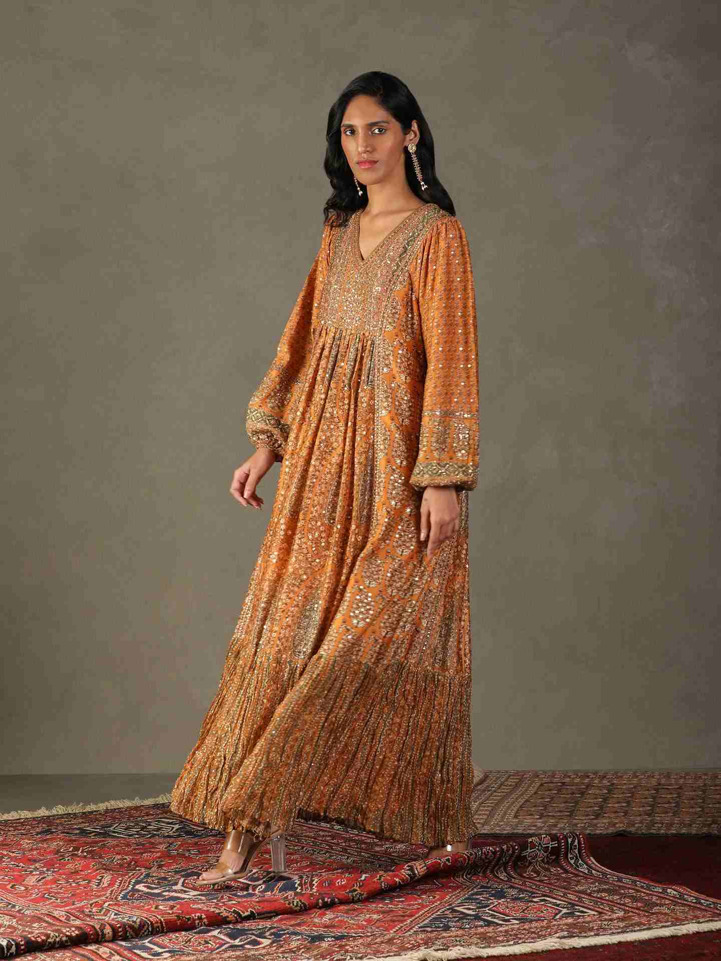 Topaz Yellow & Khaki Keya Dress